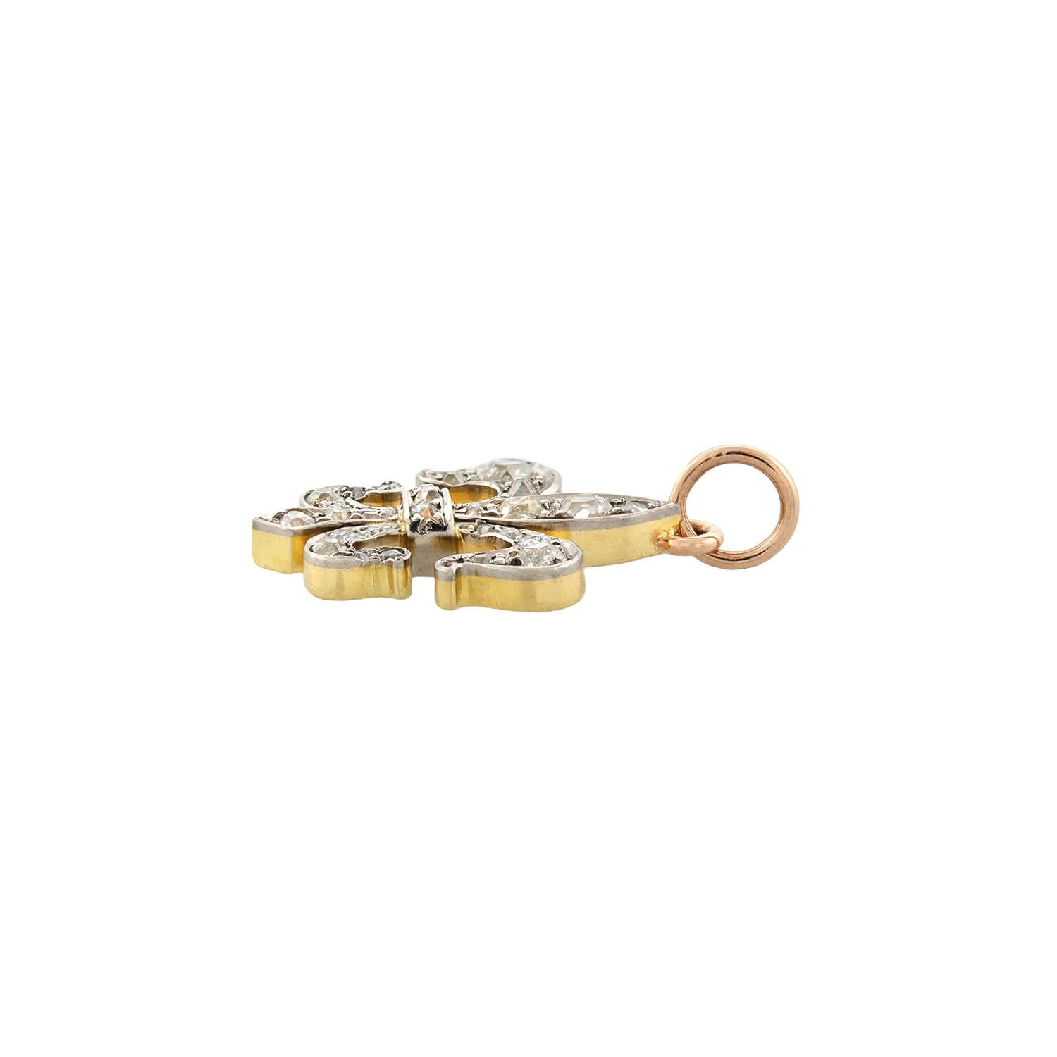 Edwardian 18kt/Platinum Diamond Fleur-de-Lys Pendant 0.90ctw - Image 2