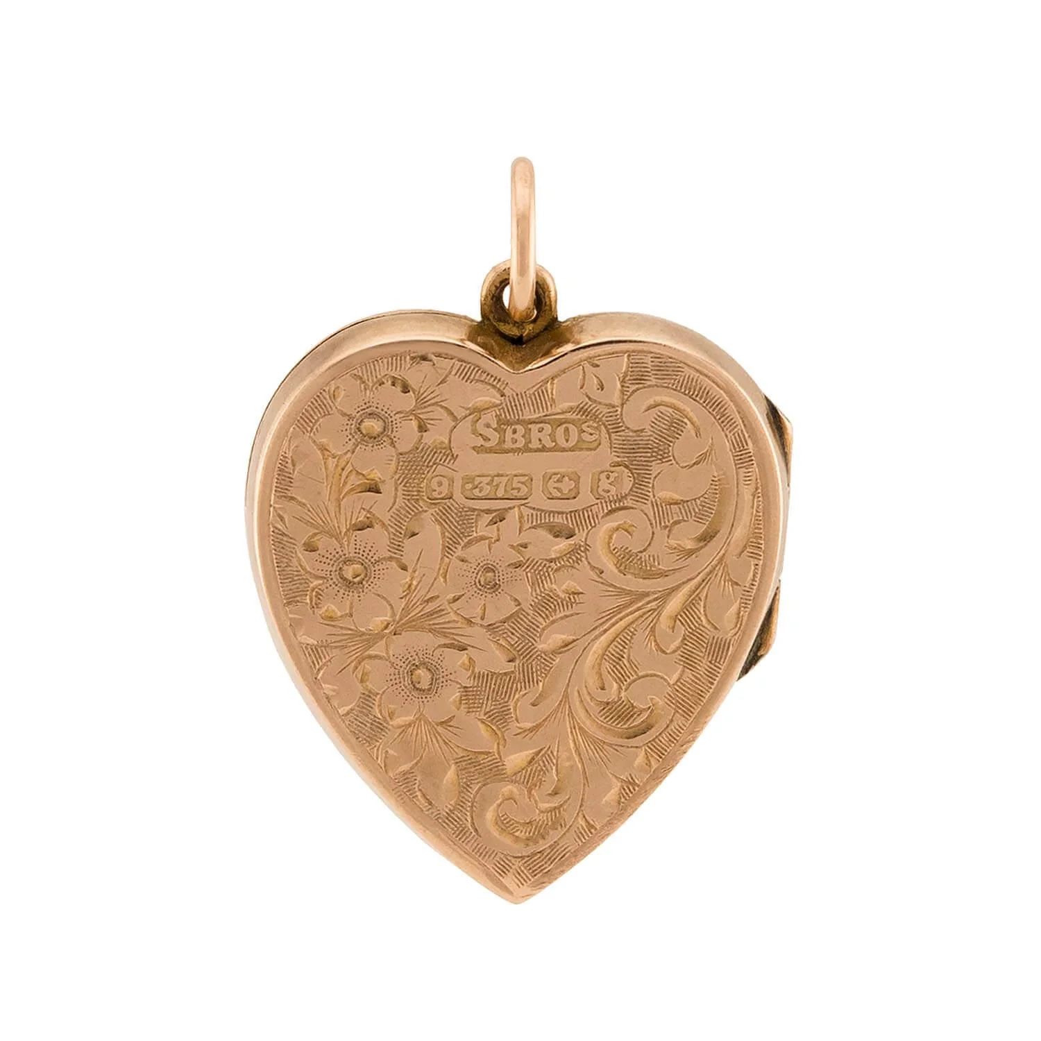 Edwardian English 9k Heart Locket Pendant - Image 4
