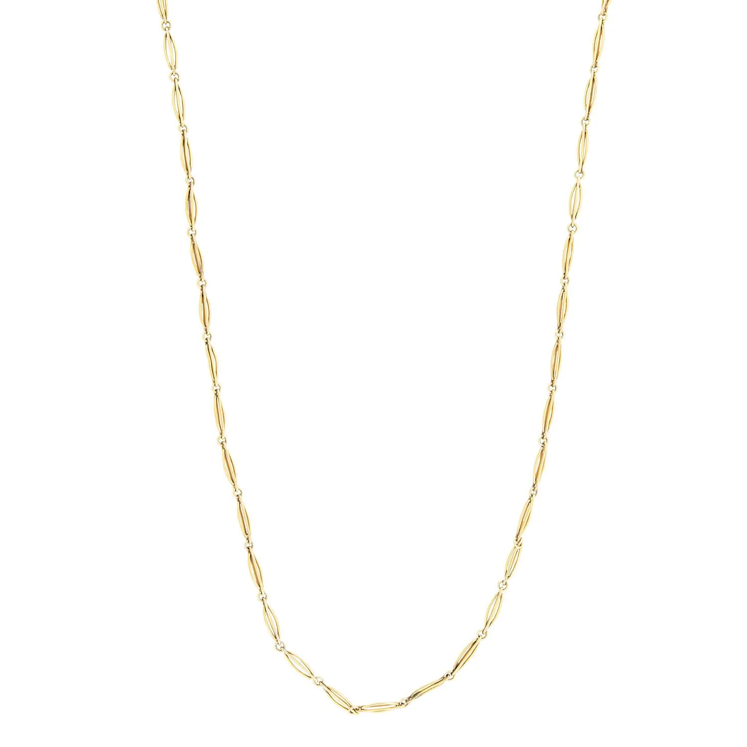 Edwardian French 18k Paperclip Chain 54" - Image 2