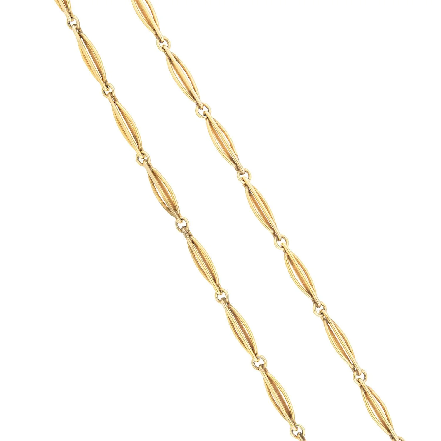 Edwardian French 18k Paperclip Chain 54" - Image 4