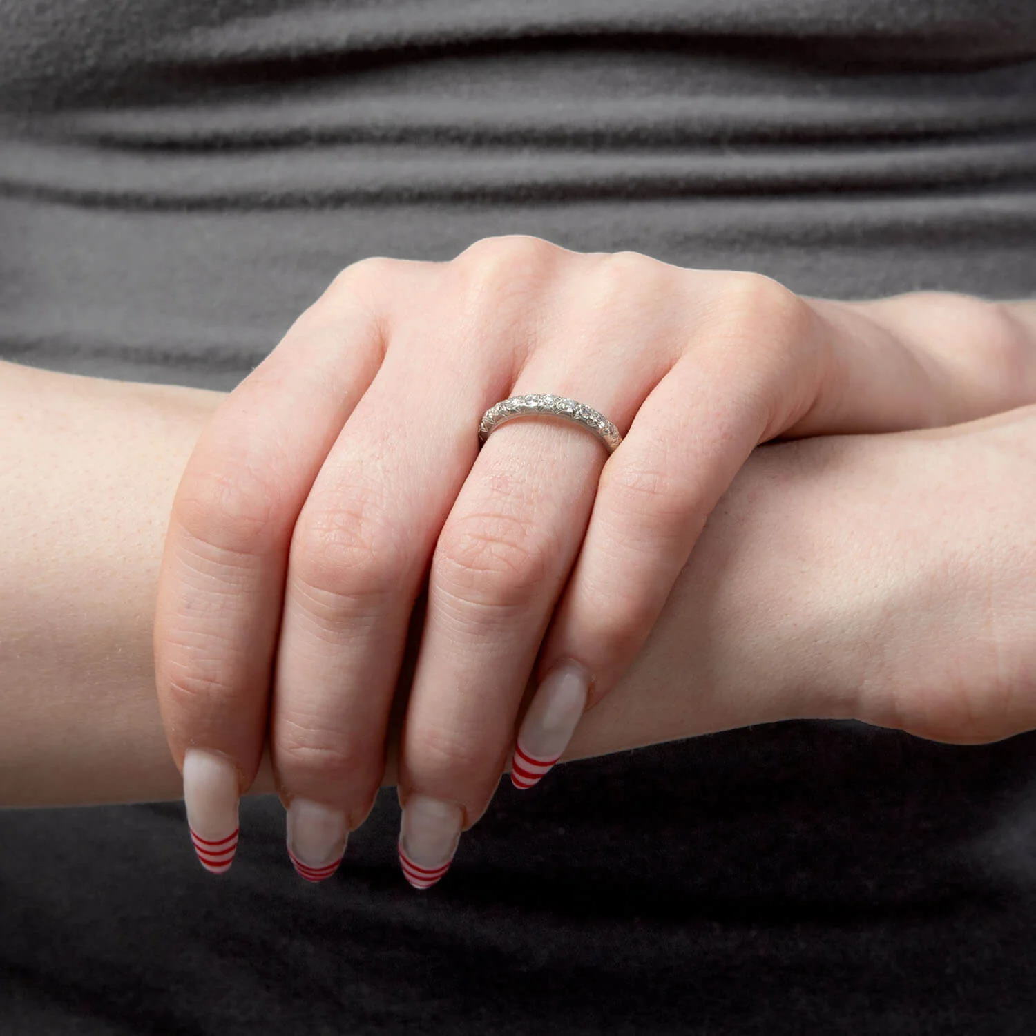 Edwardian Platinum Diamond Eternity Band - Image 5