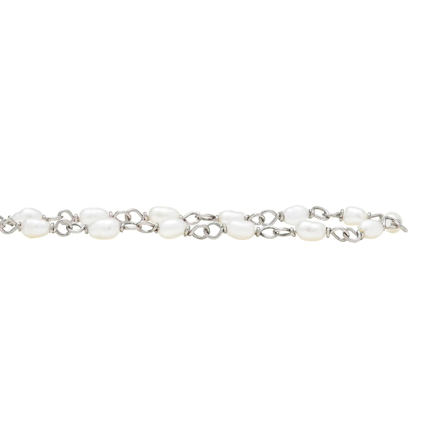 Edwardian Platinum Seed Pearl Necklace - Image 3