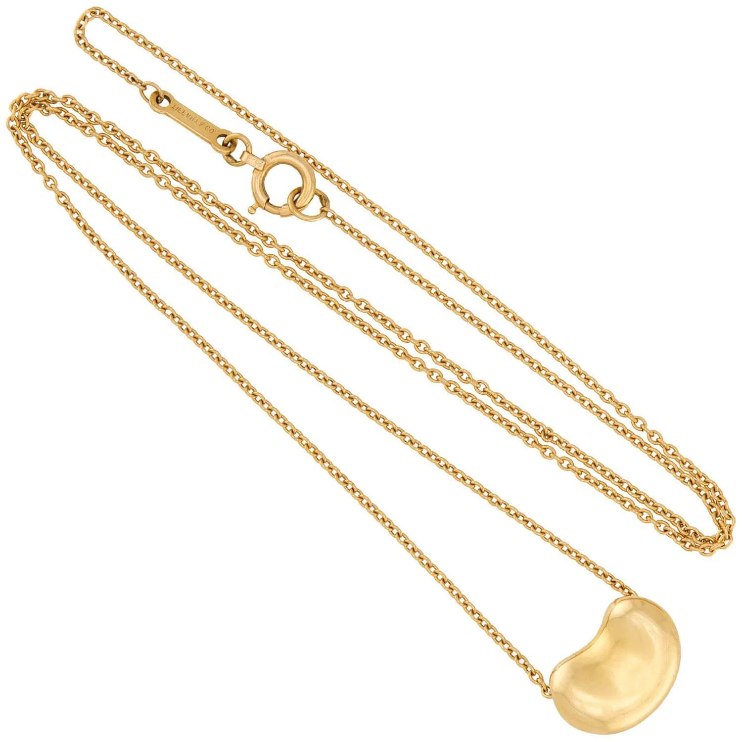 ELSA PERETTI for TIFFANY & CO. Estate 18k Bean Pendant Necklace - Image 2