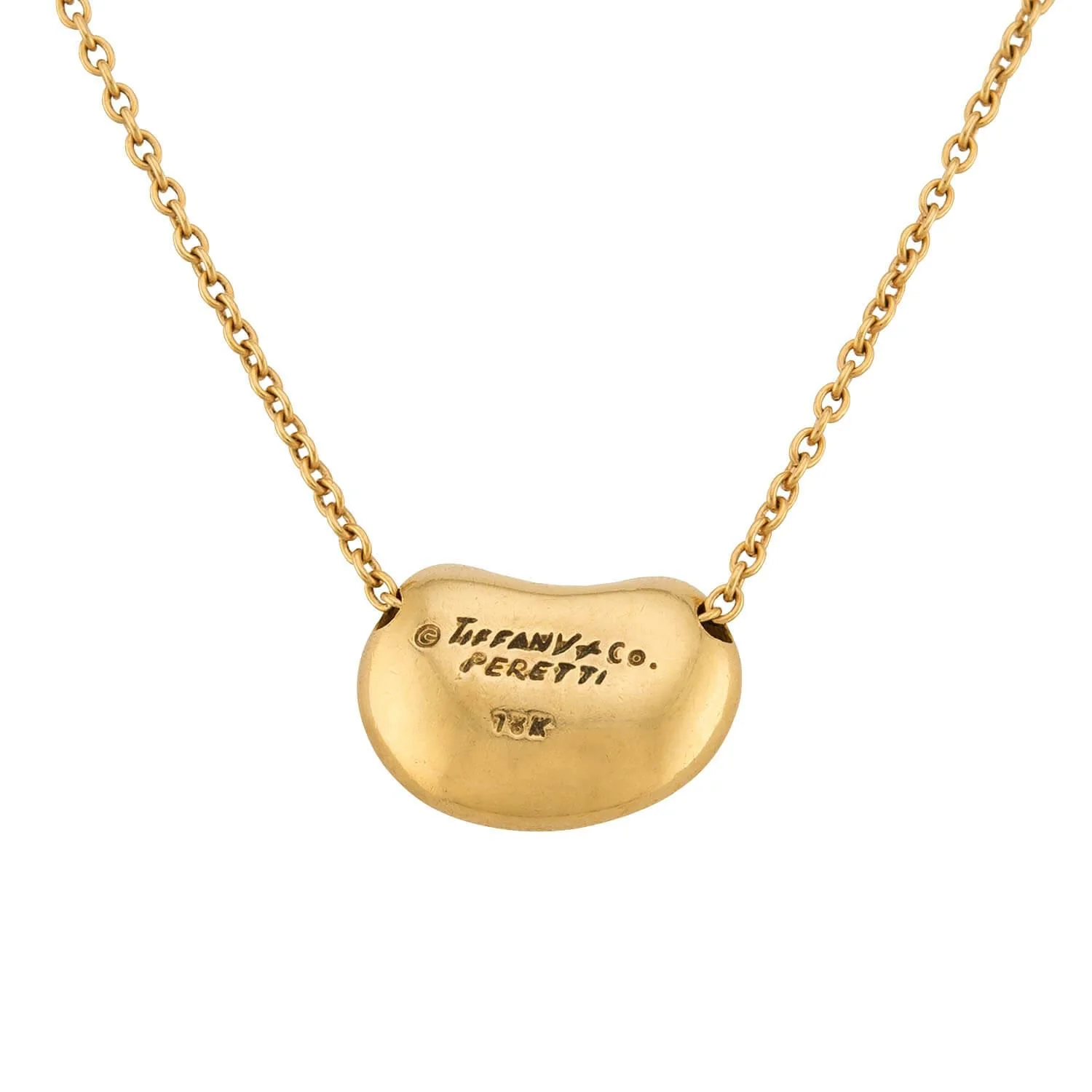 ELSA PERETTI for TIFFANY & CO. Estate 18k Bean Pendant Necklace - Image 4