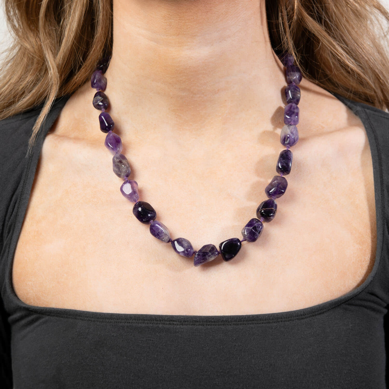 Estate 14k Amethyst Bead Necklace - Image 7