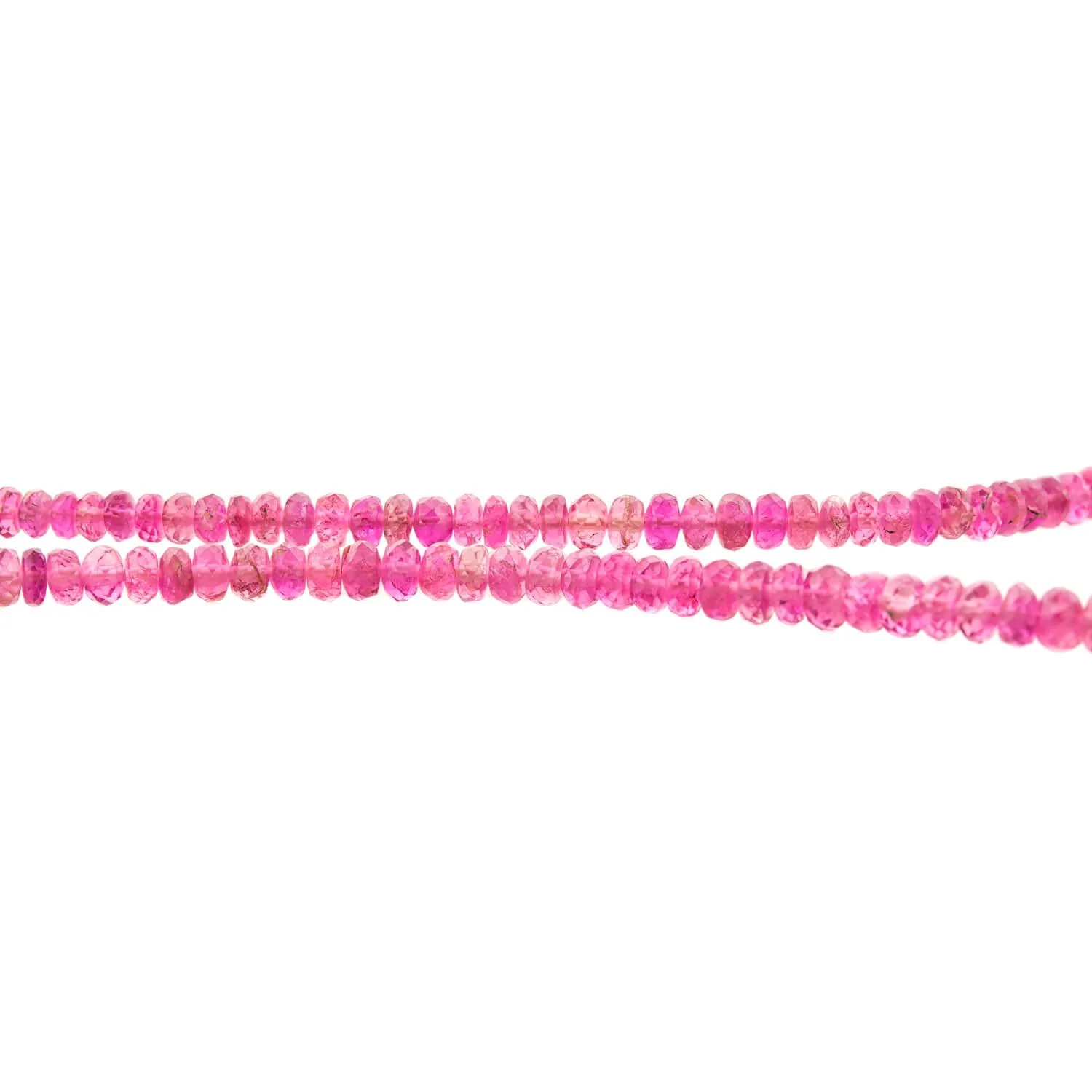 Estate 14k and Pink Tourmaline Rondelle Bead Necklace - Image 3