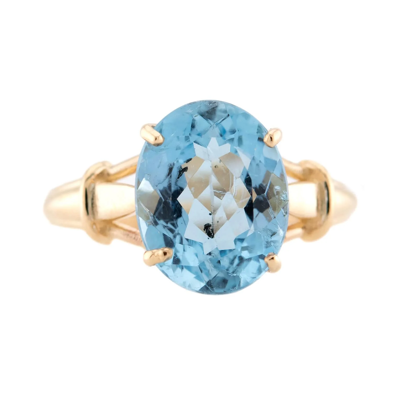 Estate 14k Aqua Ring - Image 2