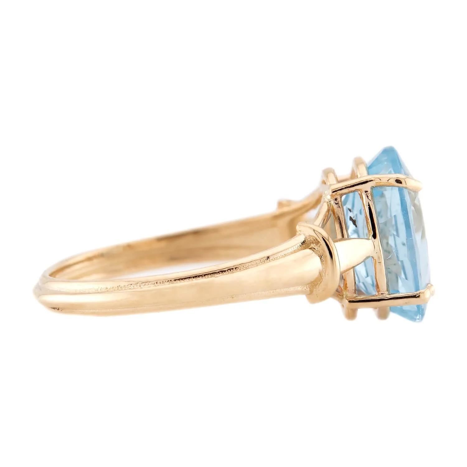 Estate 14k Aqua Ring - Image 3