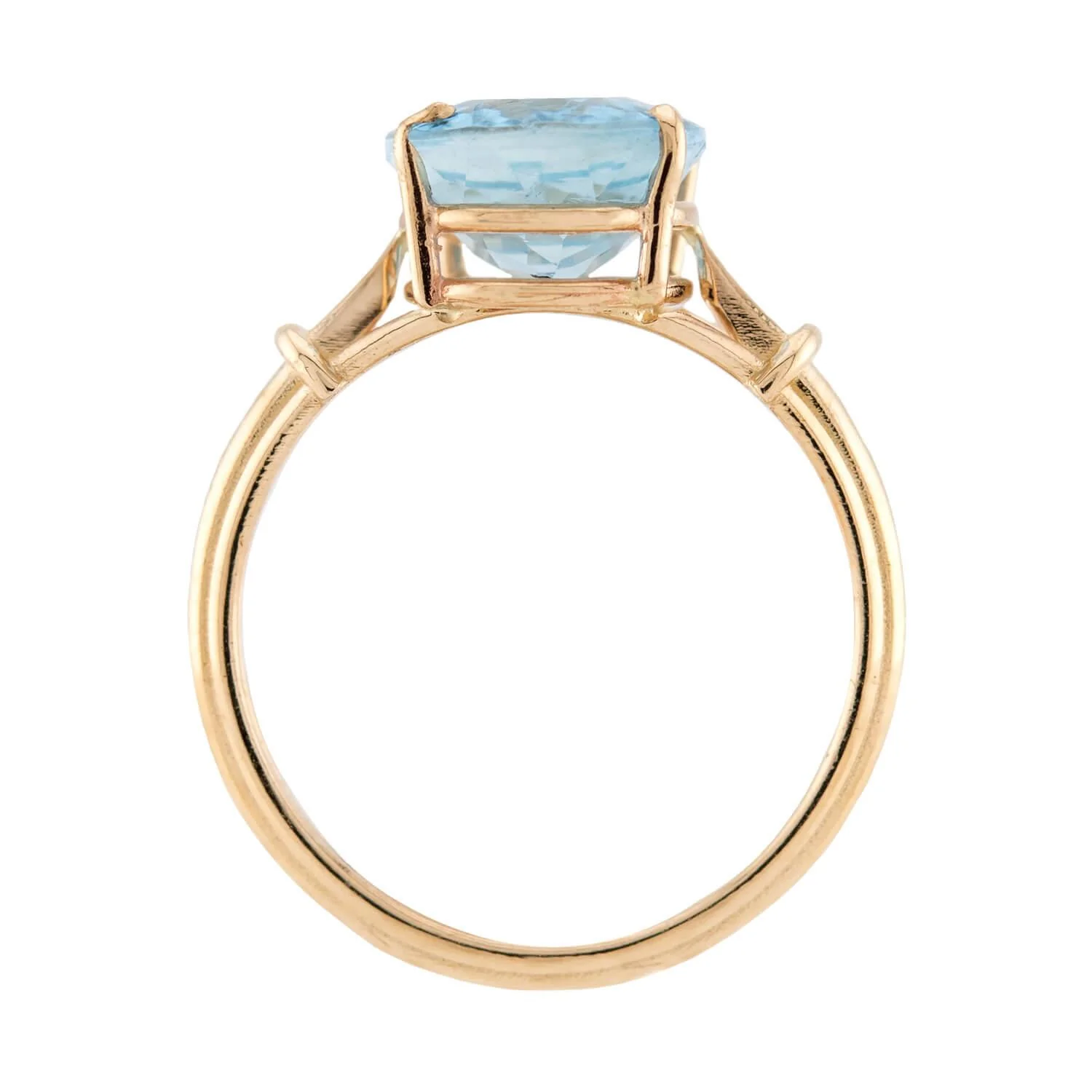 Estate 14k Aqua Ring - Image 4