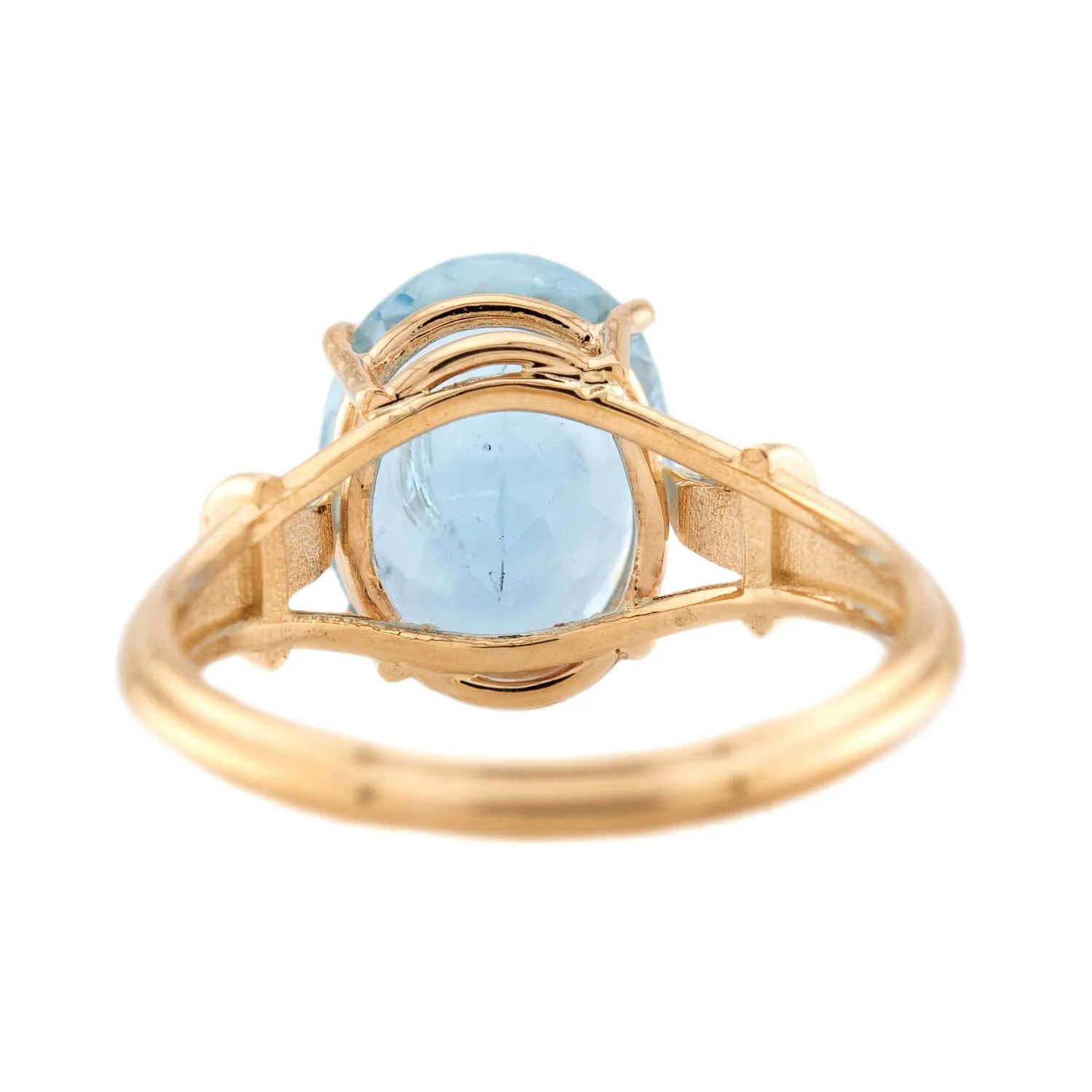Estate 14k Aqua Ring - Image 5