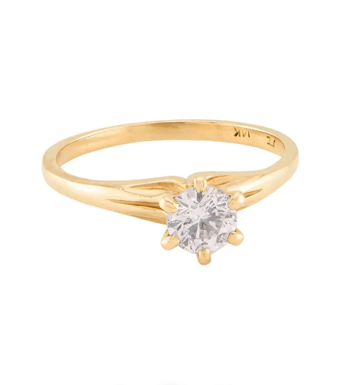 Estate 14k Diamond Engagement Ring .54ct - Image 2