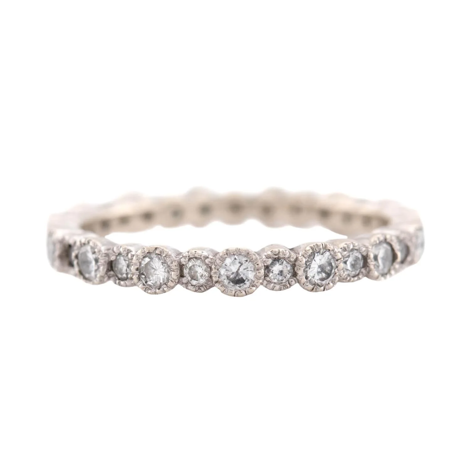 Estate 14k Diamond Eternity Band - Image 2