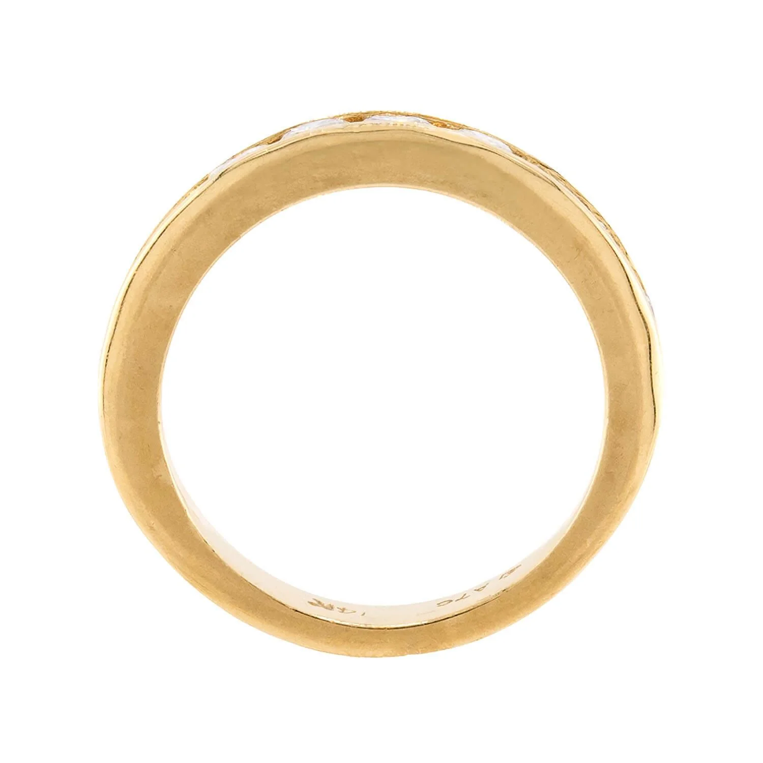 Estate 14k Diamond Half Band - Image 3