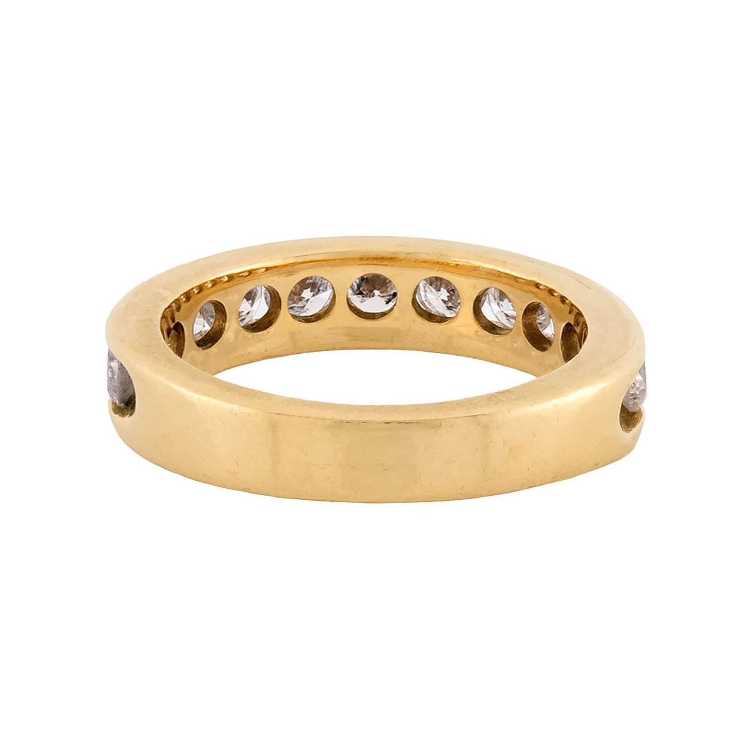 Estate 14k Diamond Half Band - Image 4