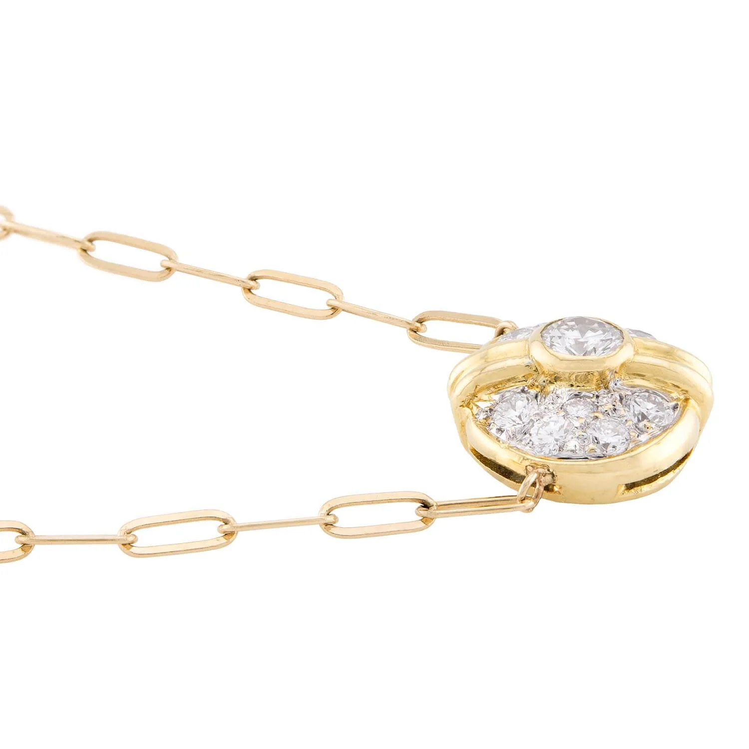 Estate 14k Diamond Pendant Necklace - Image 3