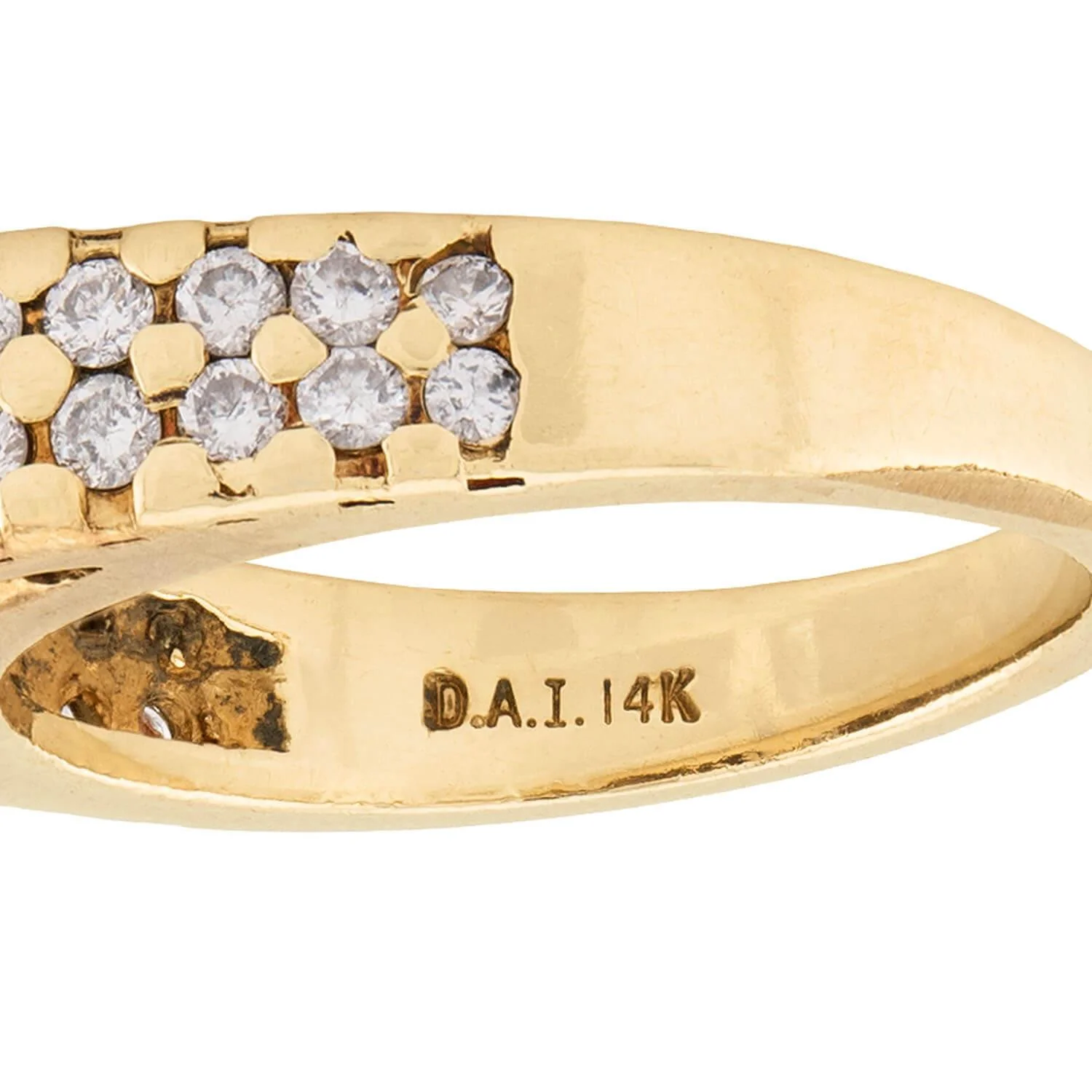 Estate 14k Mixed Metal Diamond Ring - Image 6