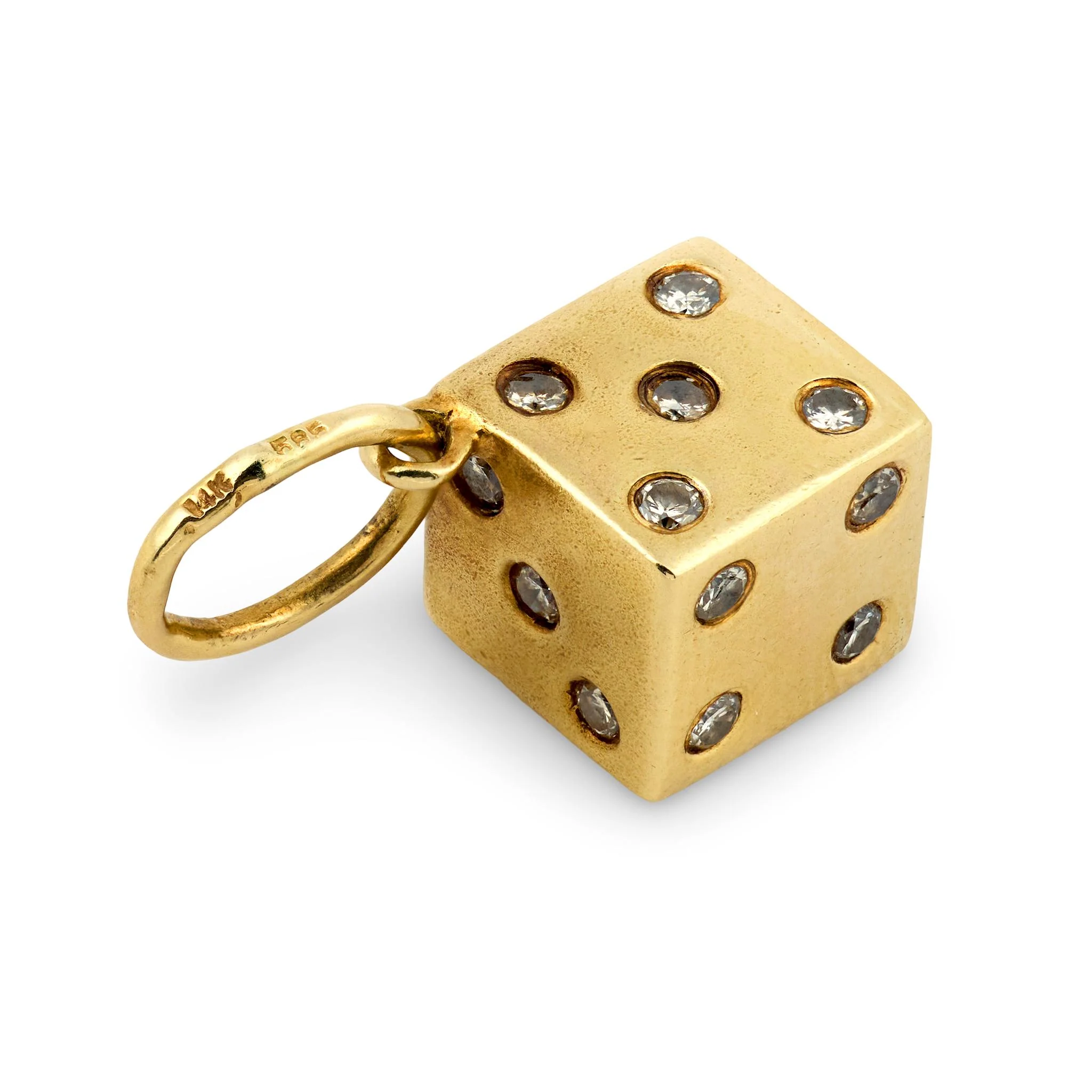 Estate 14k Die Pendant/Charm - Image 4