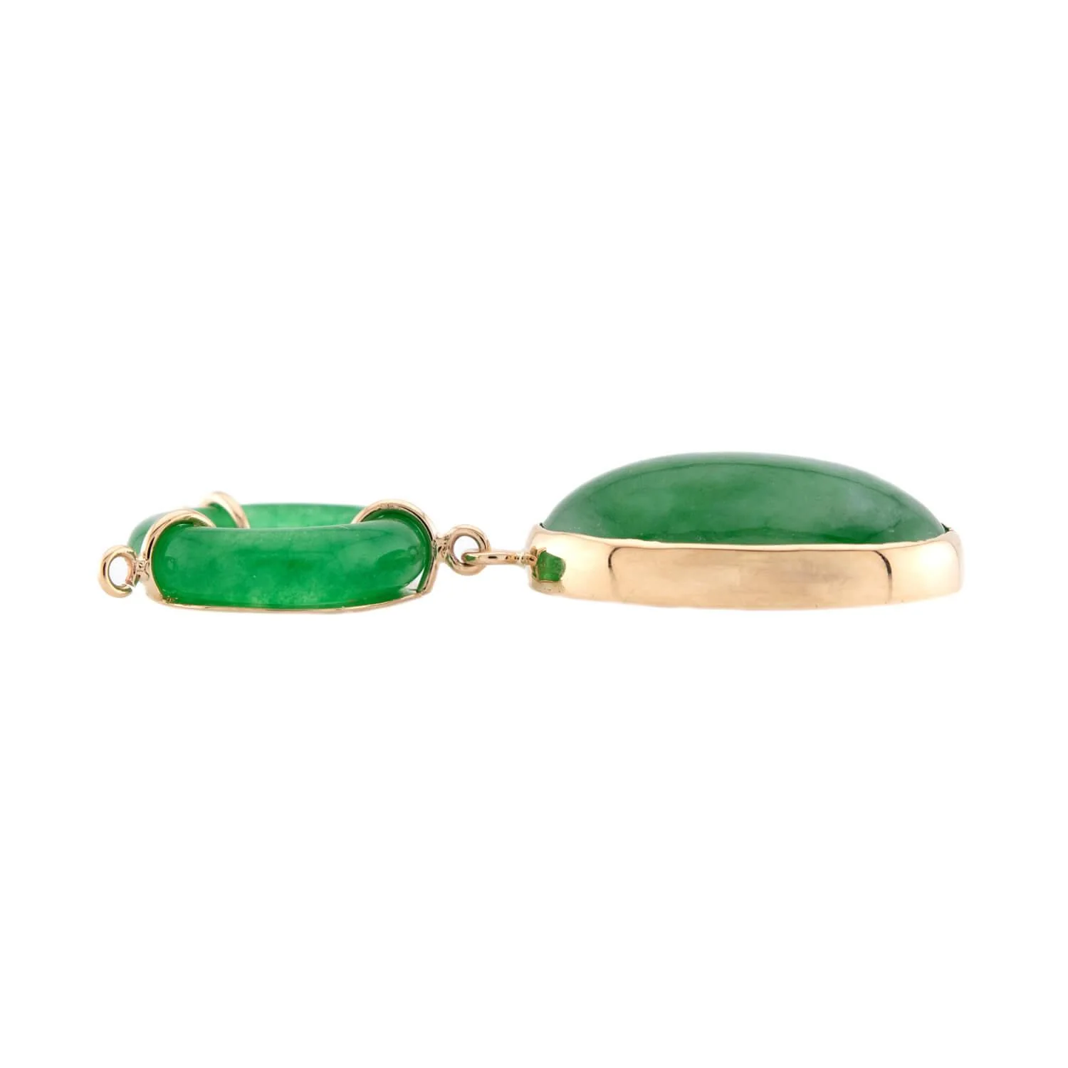 Estate 14k Jade Pendant/Charm - Image 2