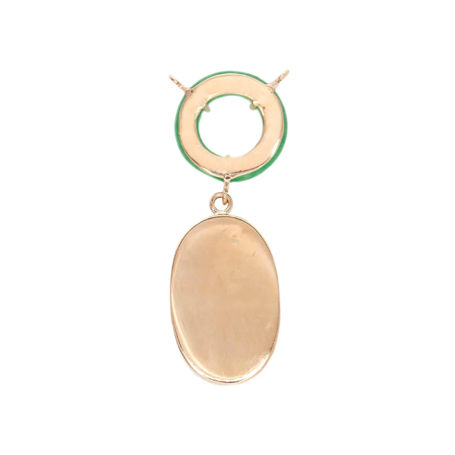 Estate 14k Jade Pendant/Charm - Image 3