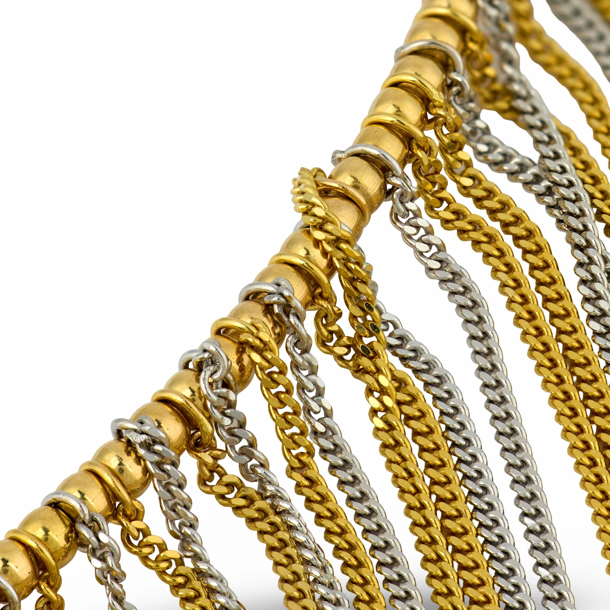 Estate 14k Mixed Metal Collar Necklace - Image 7