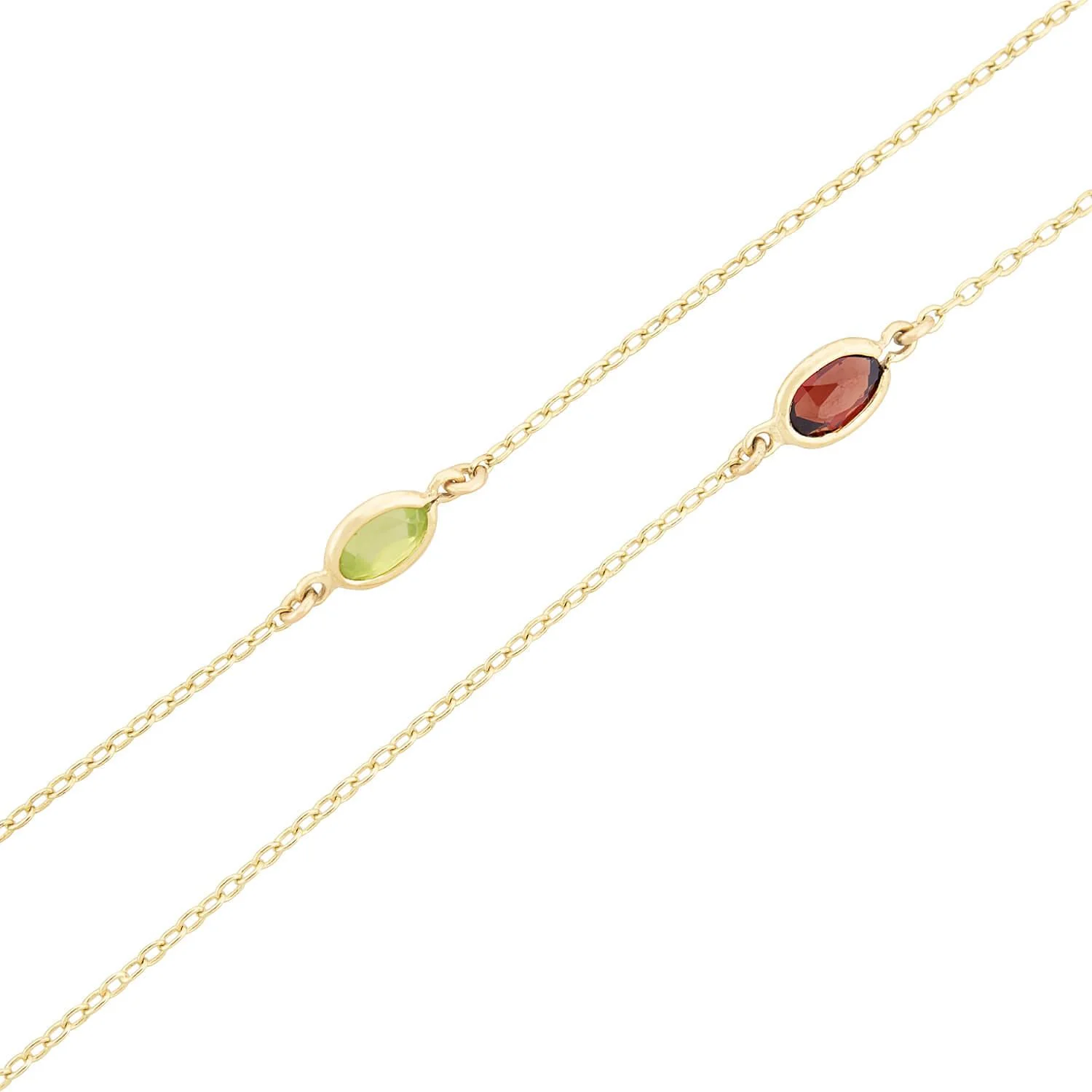 Estate 14k Multi Stone Necklace - Image 3