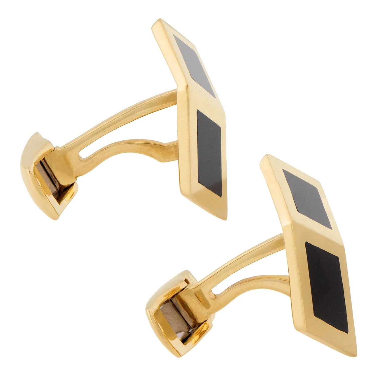 Estate 14k Onyx Cube Motif Cufflinks - Image 2