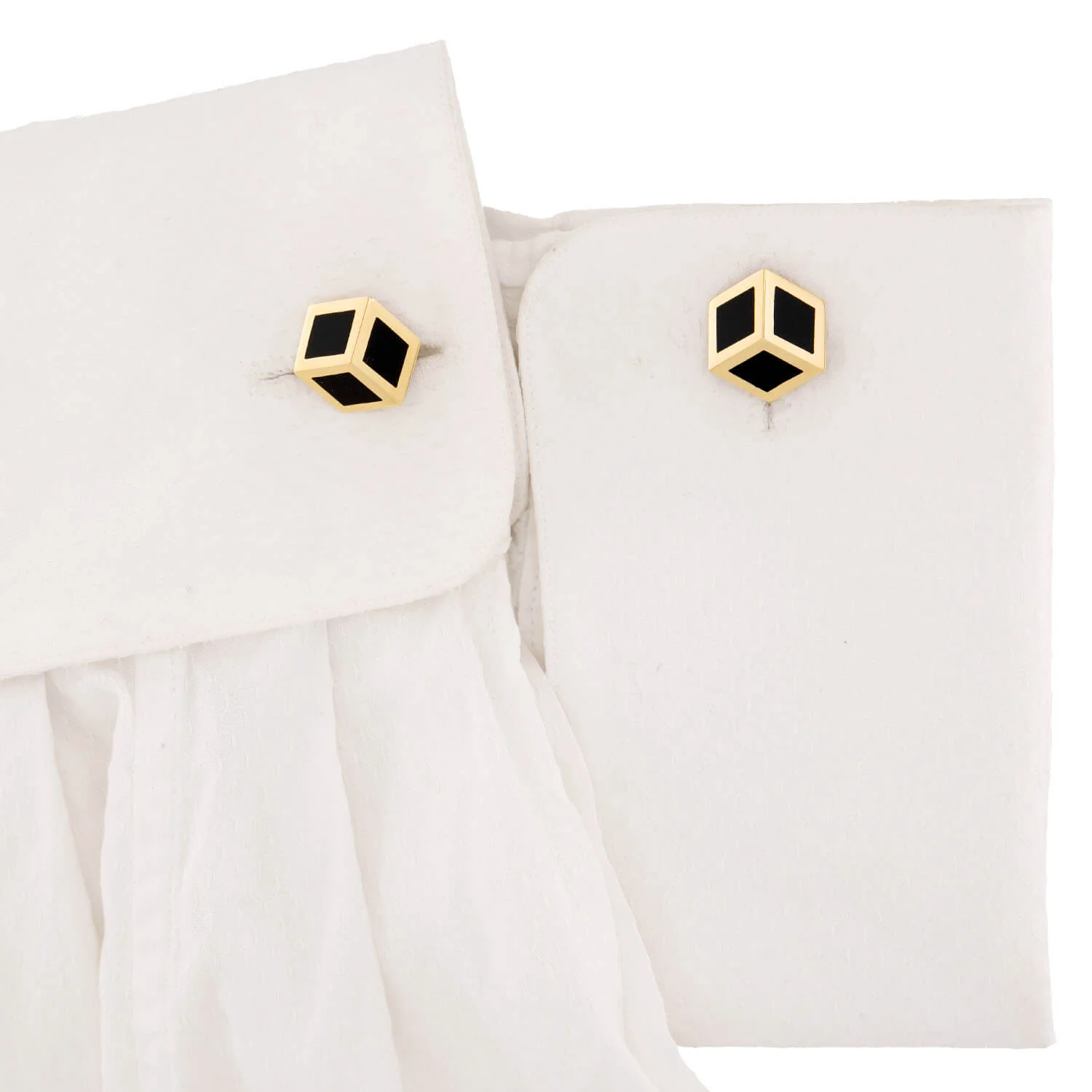 Estate 14k Onyx Cube Motif Cufflinks - Image 4