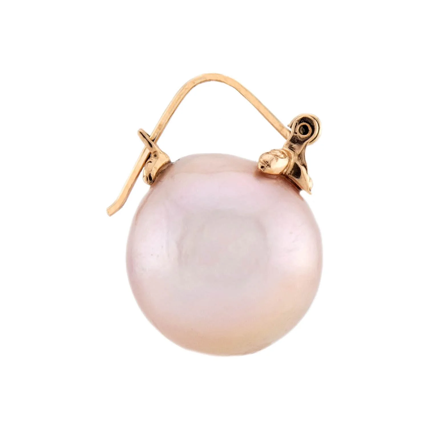Estate 14k Pink Pearl Earrings - Image 2