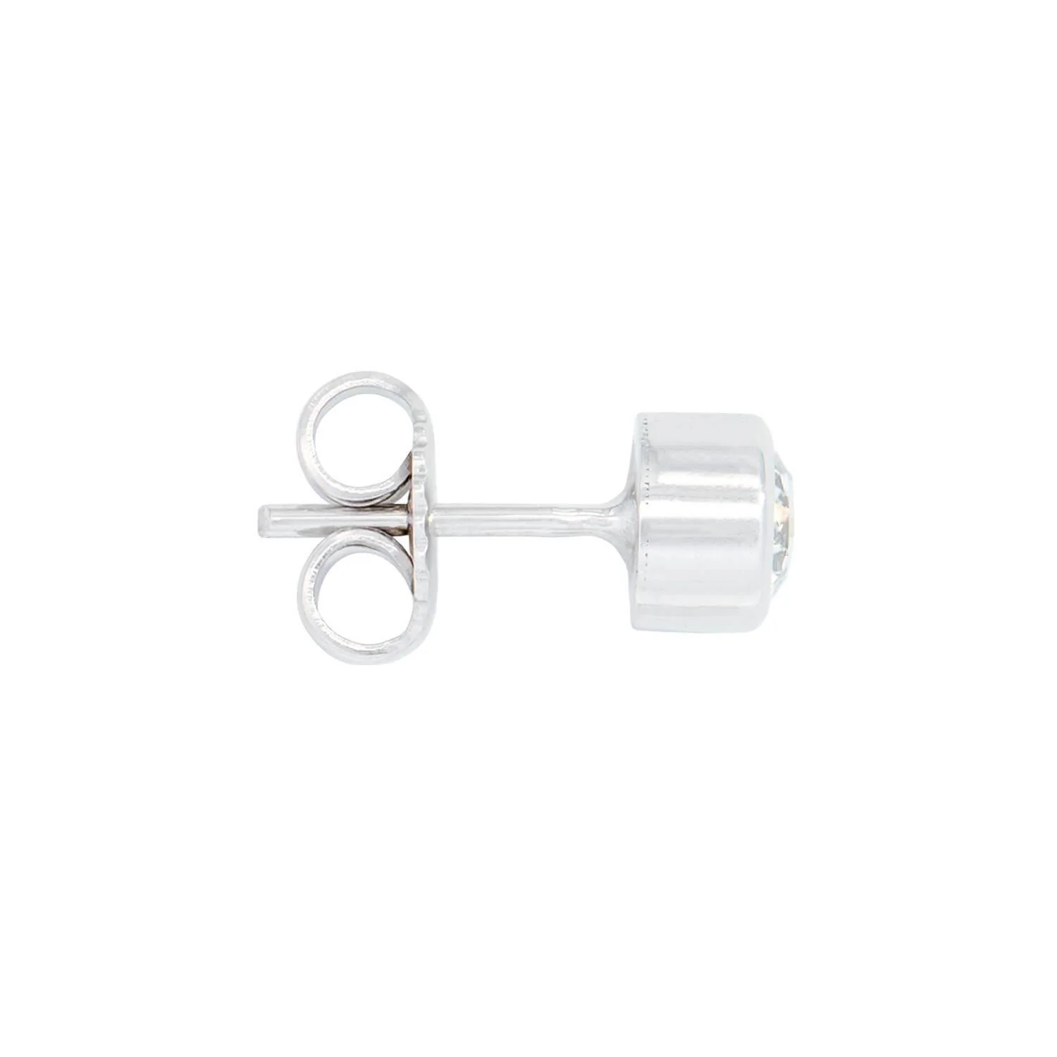 Estate 14k/Platinum Diamond Stud Earrings - Image 2