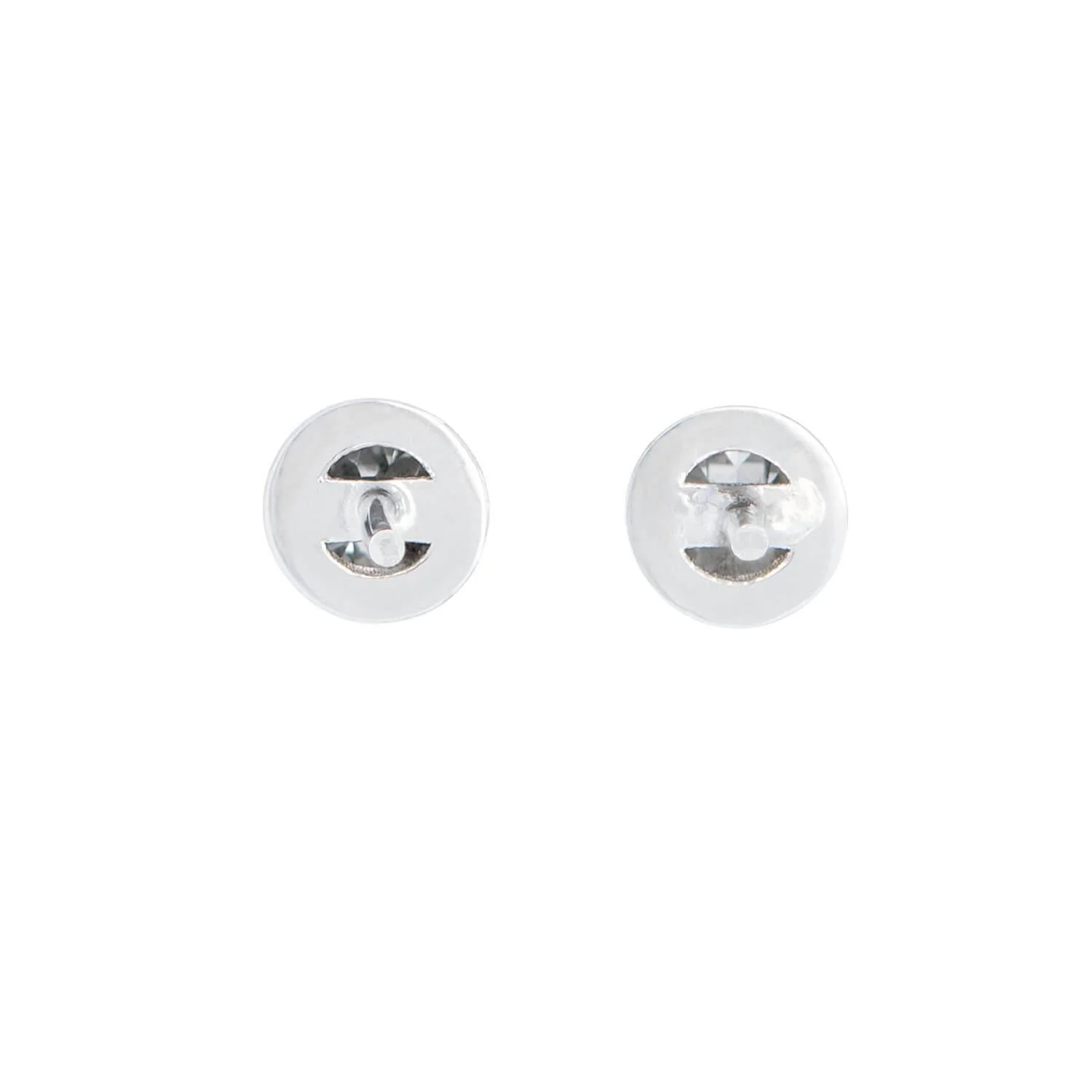 Estate 14k/Platinum Diamond Stud Earrings - Image 3
