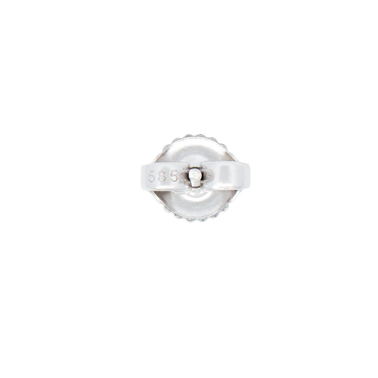 Estate 14k/Platinum Diamond Stud Earrings - Image 4