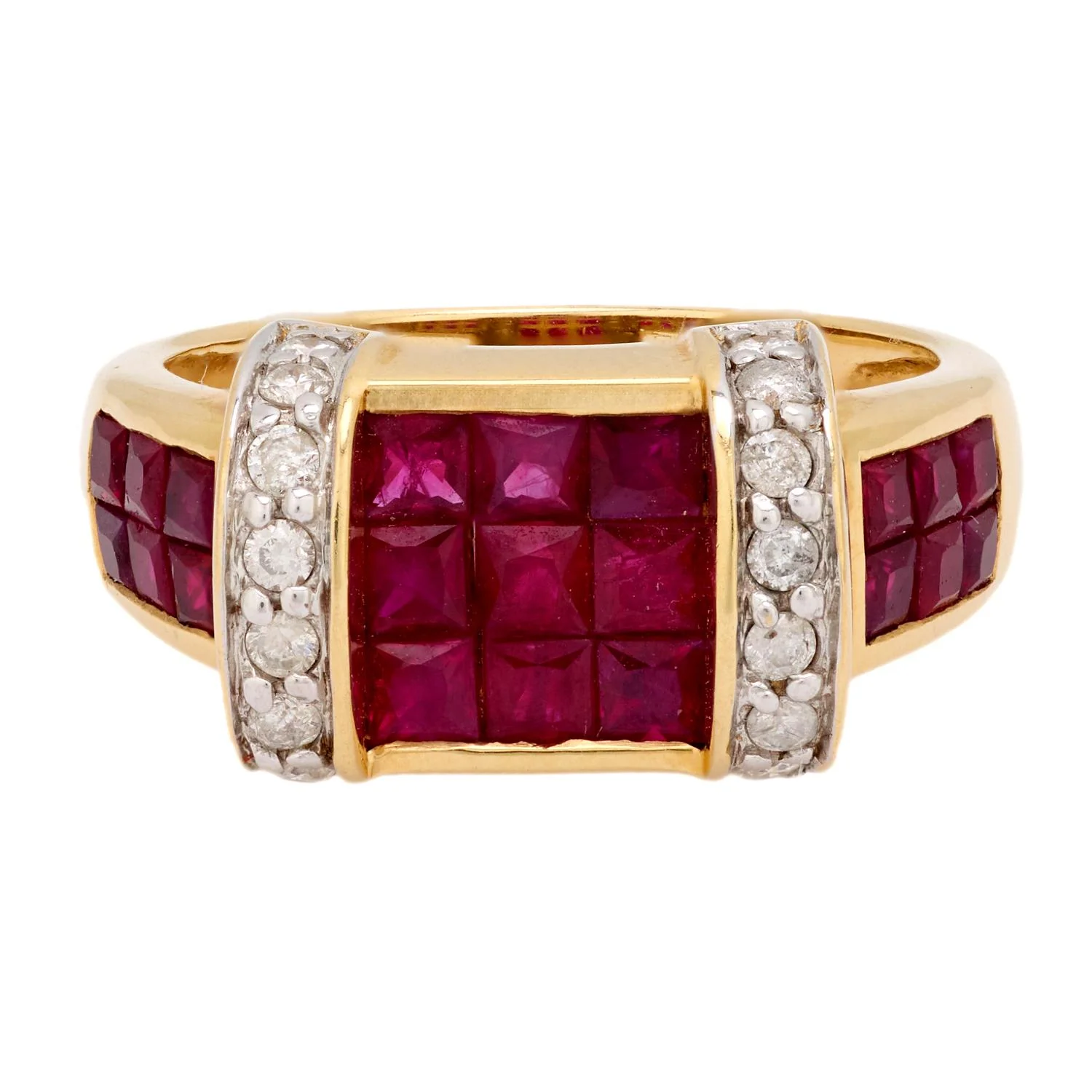 Estate 14k Ruby and Diamond Ring - Image 2