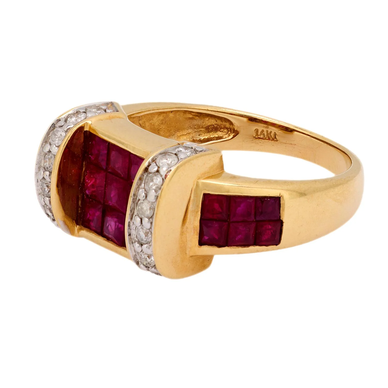 Estate 14k Ruby and Diamond Ring - Image 3
