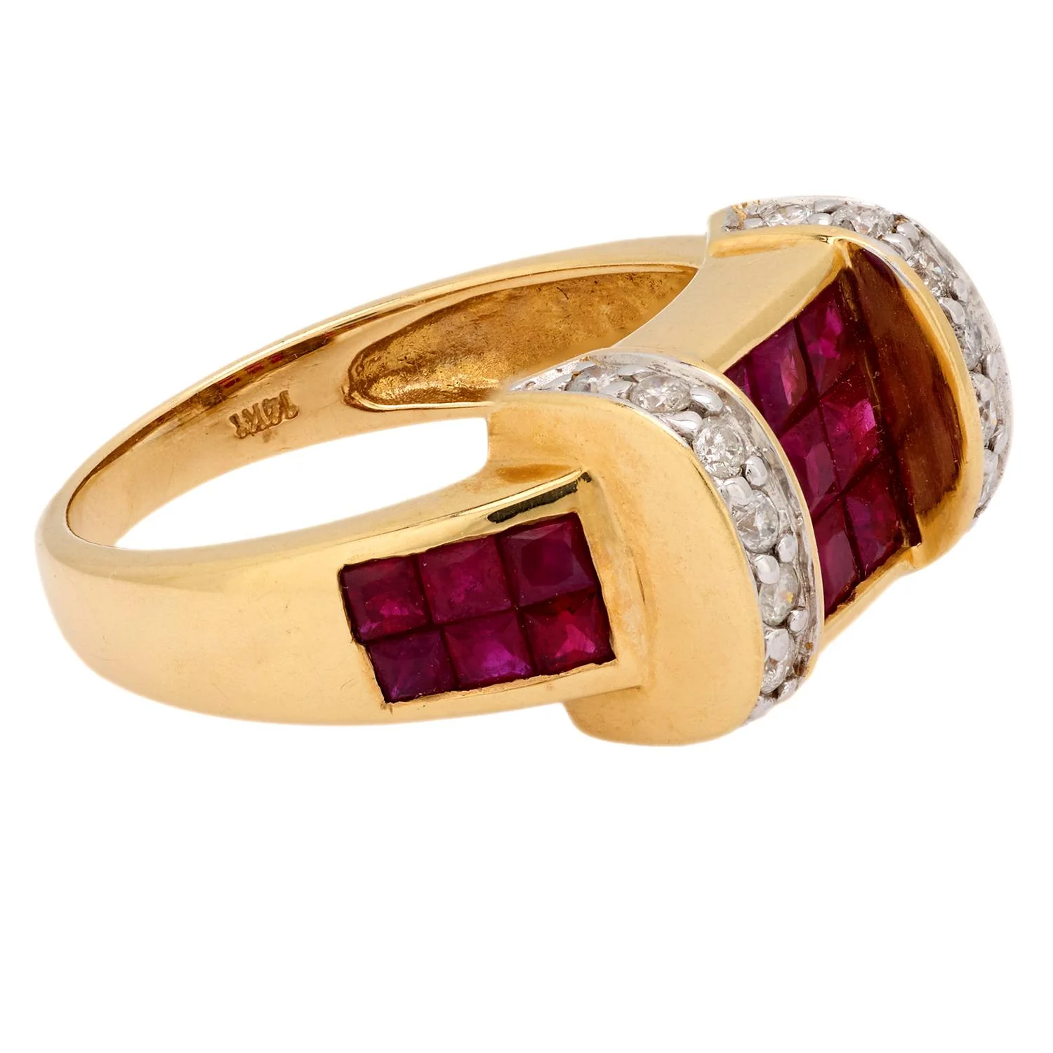 Estate 14k Ruby and Diamond Ring - Image 4