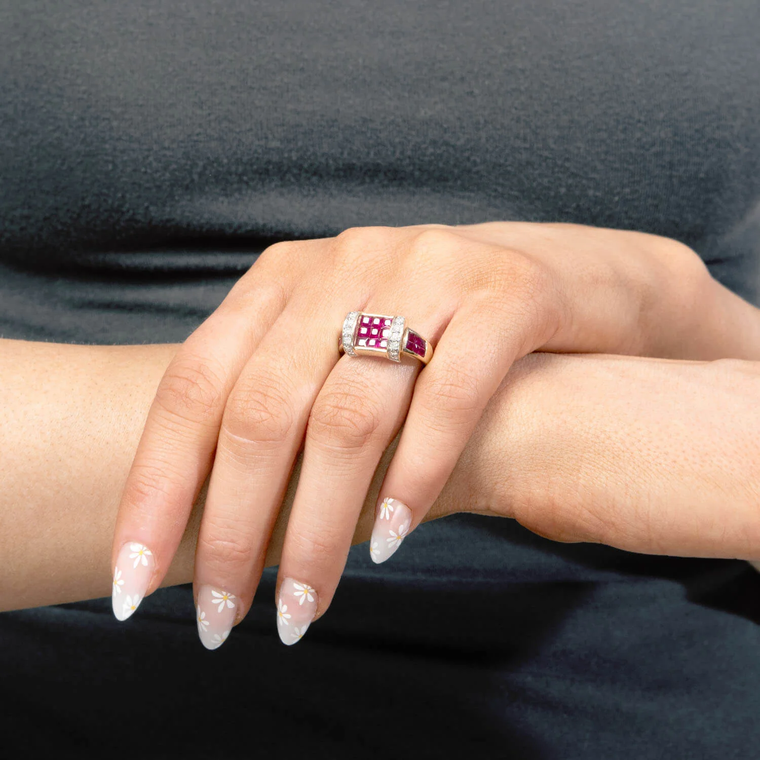 Estate 14k Ruby and Diamond Ring - Image 6