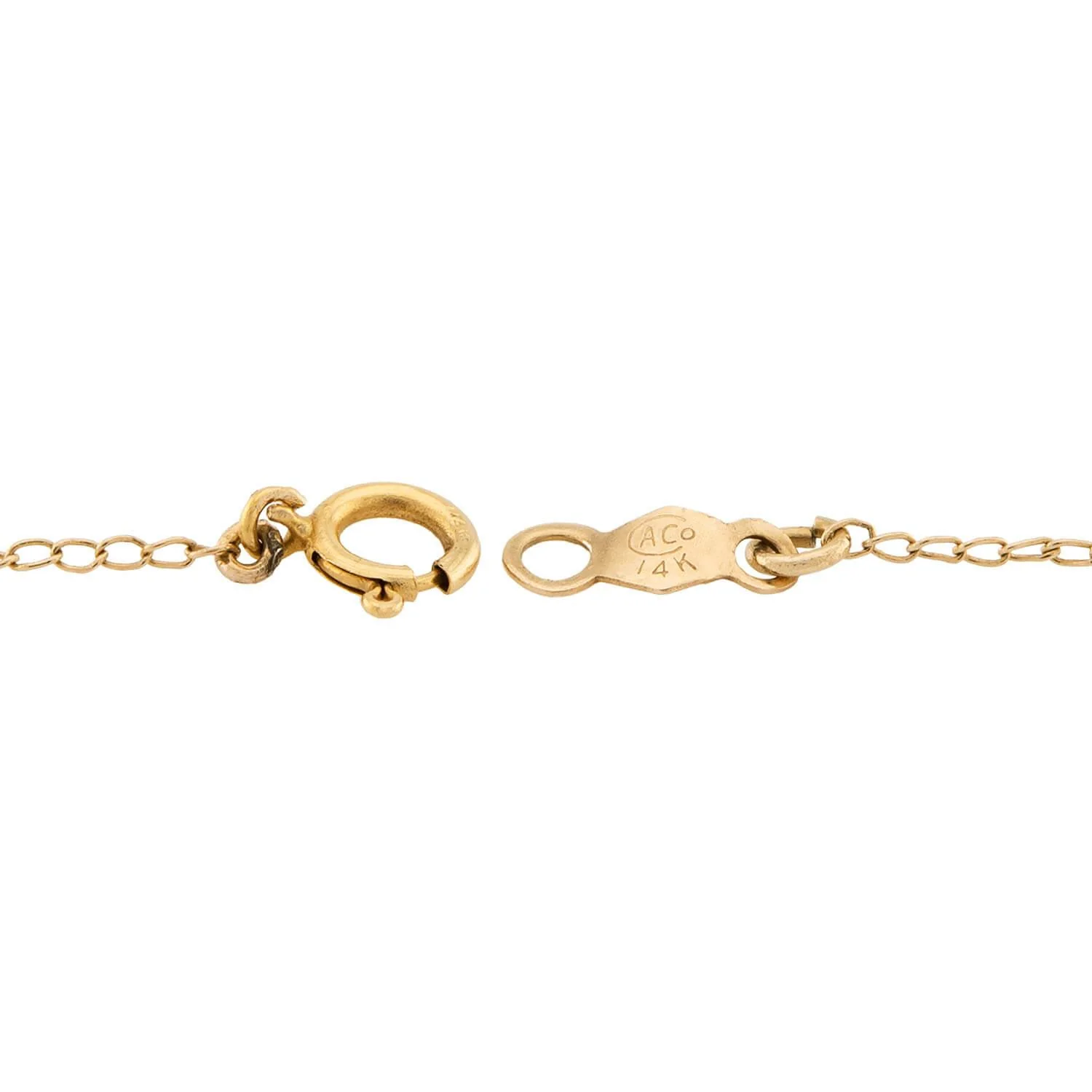 Estate 14k Smiling Face Pendant Necklace - Image 5