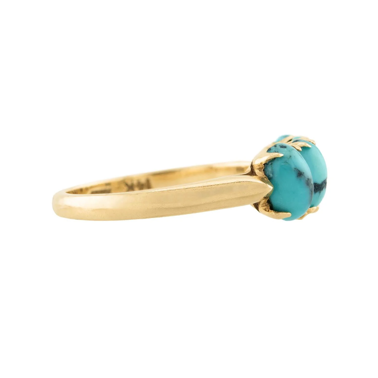 Estate 14k Turquoise Ring - Image 3