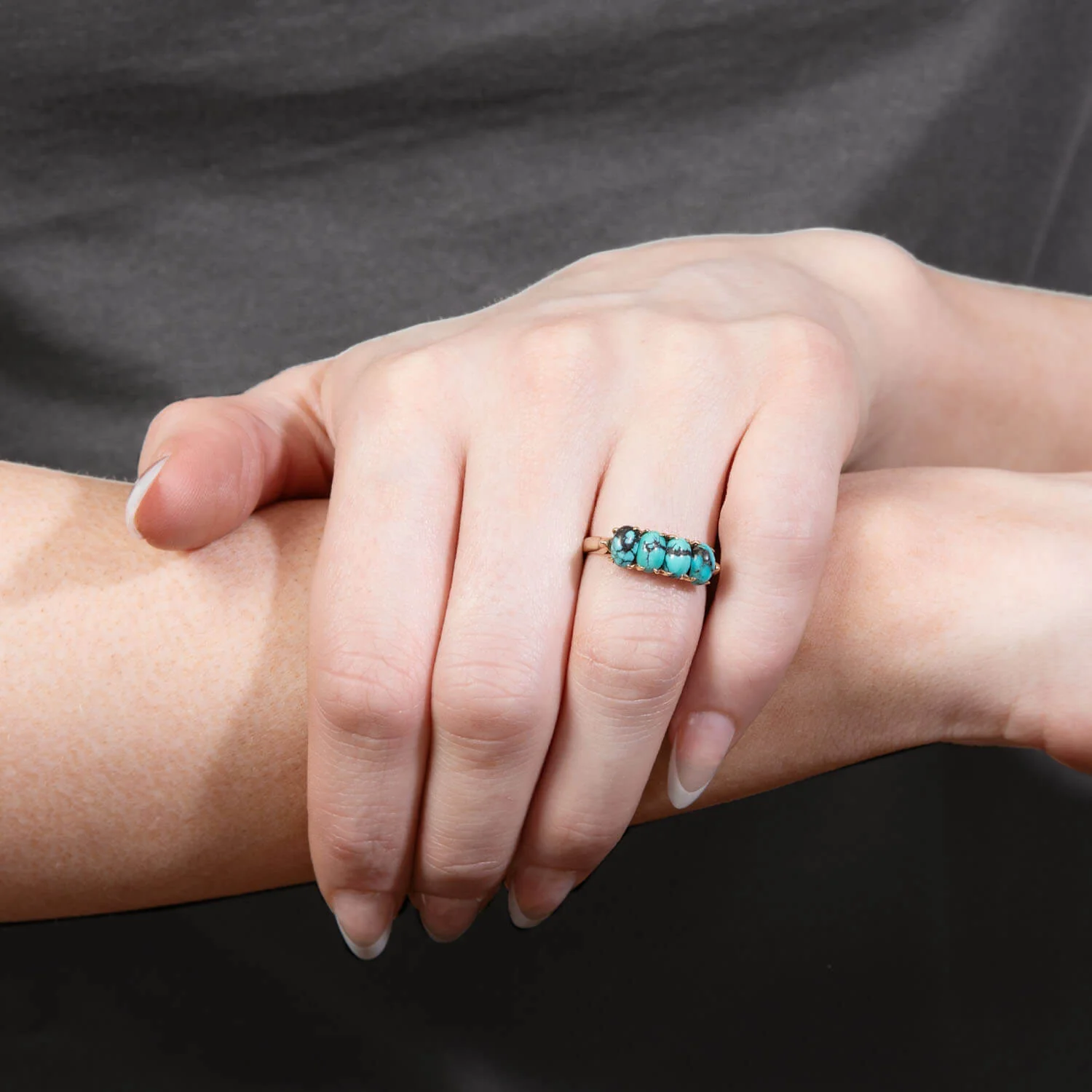 Estate 14k Turquoise Ring - Image 7