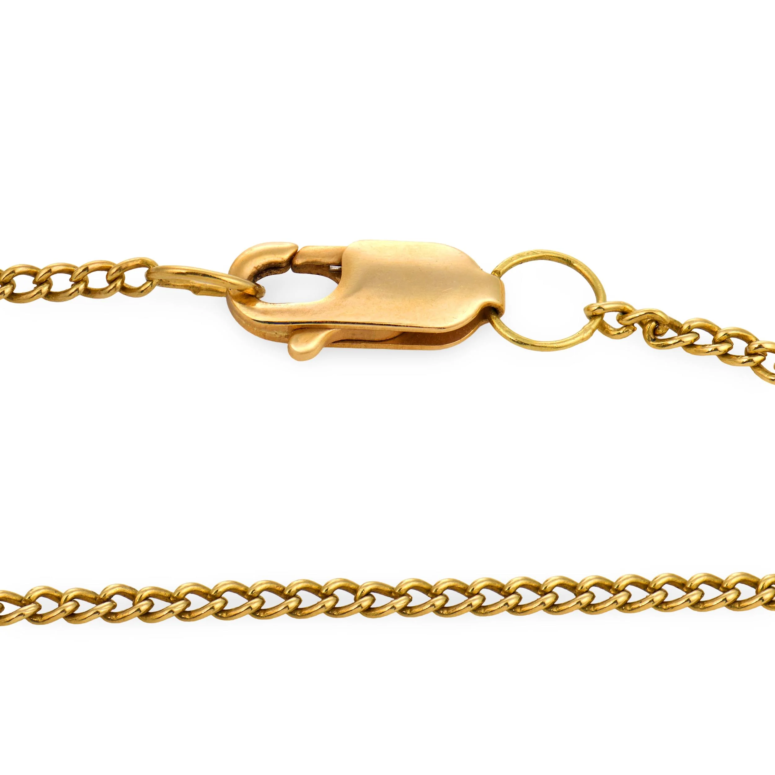 Estate 18k/14k Glass Evil Eye Pendant Necklace - Image 5