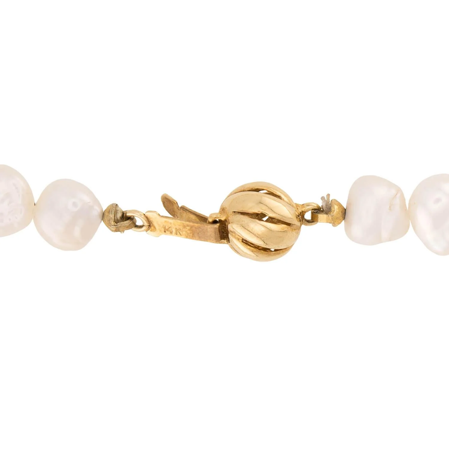 Estate 18k/14k Pearl Necklace 34" - Image 4