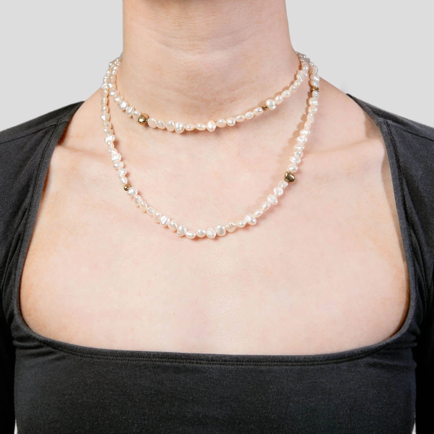 Estate 18k/14k Pearl Necklace 34" - Image 5