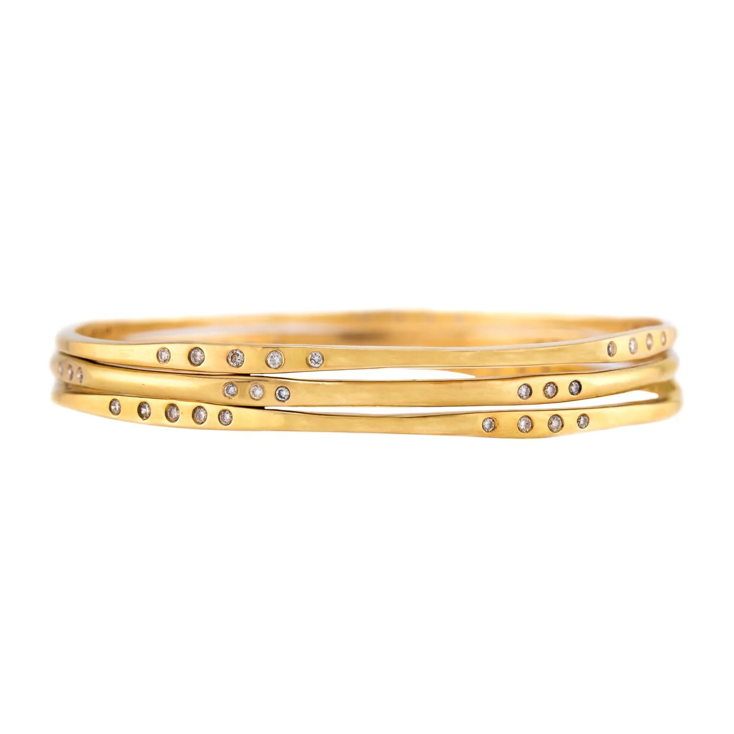 Estate 18k Diamond Bangle Set - Image 2