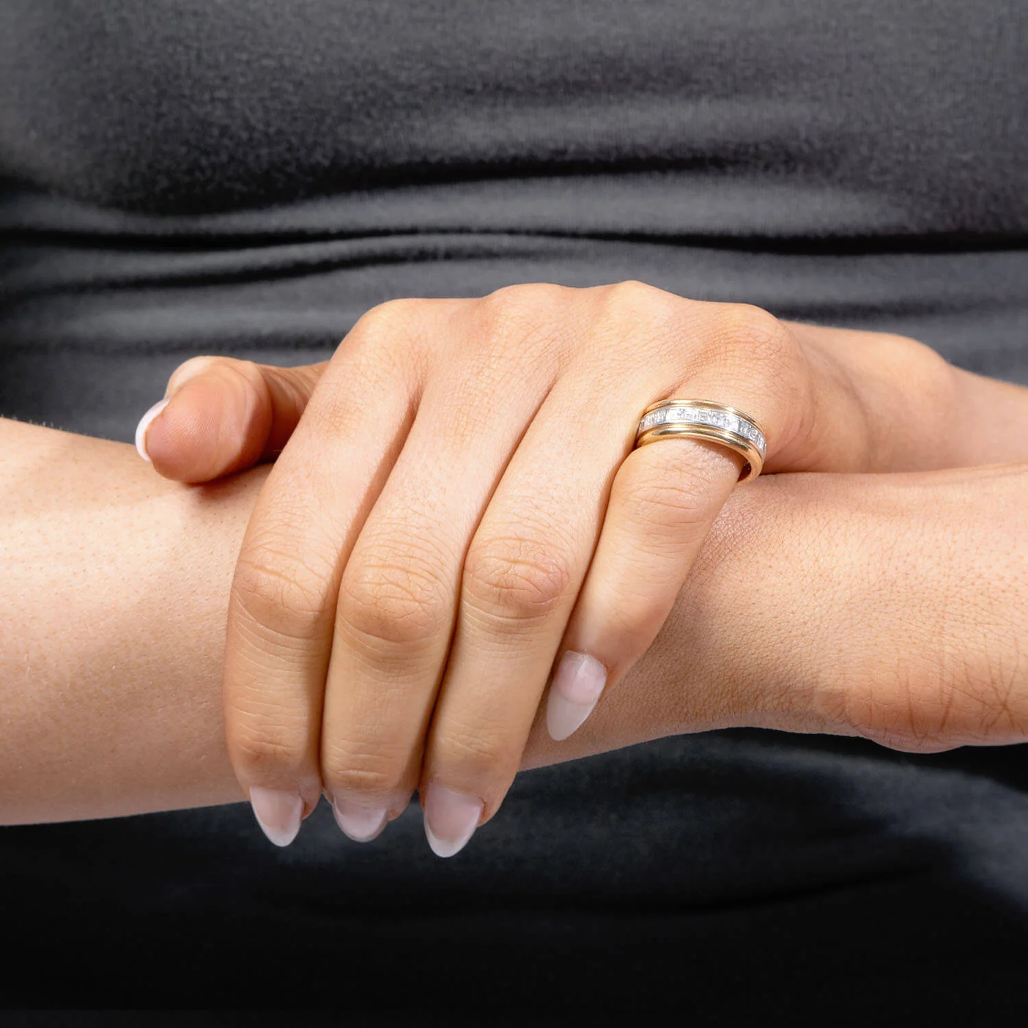 Estate 18k Diamond Eternity Band - Image 5