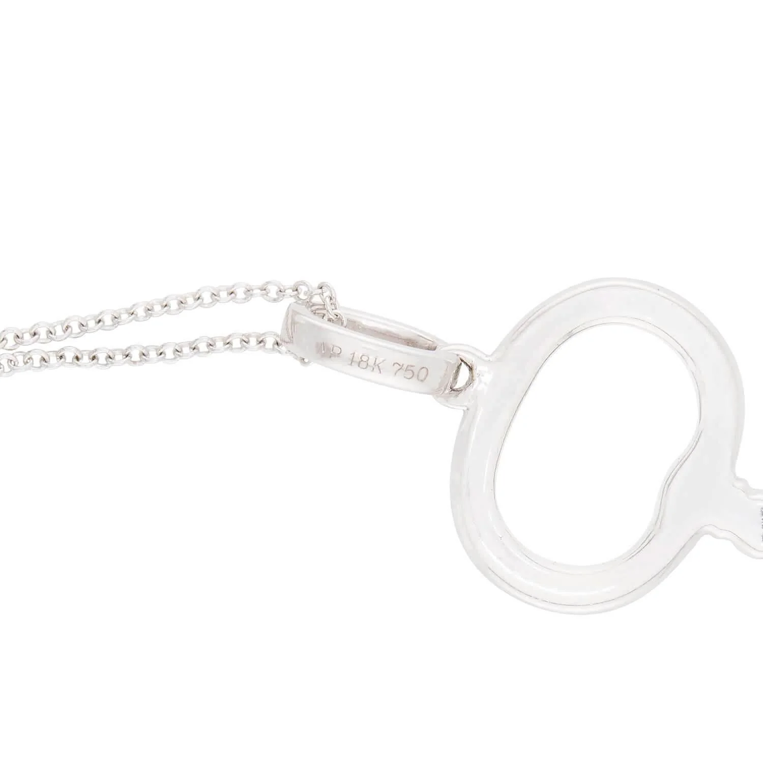 Estate 18k Diamond Key Pendant Necklace - Image 5