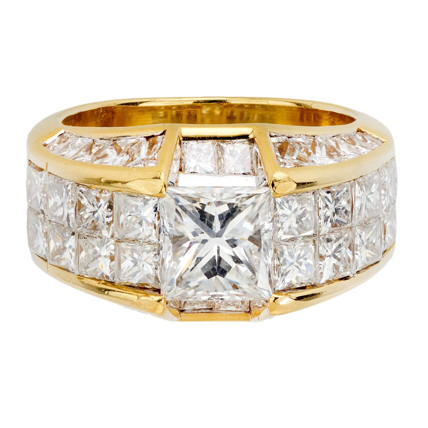 Estate 18k Diamond Statement Ring - Image 2