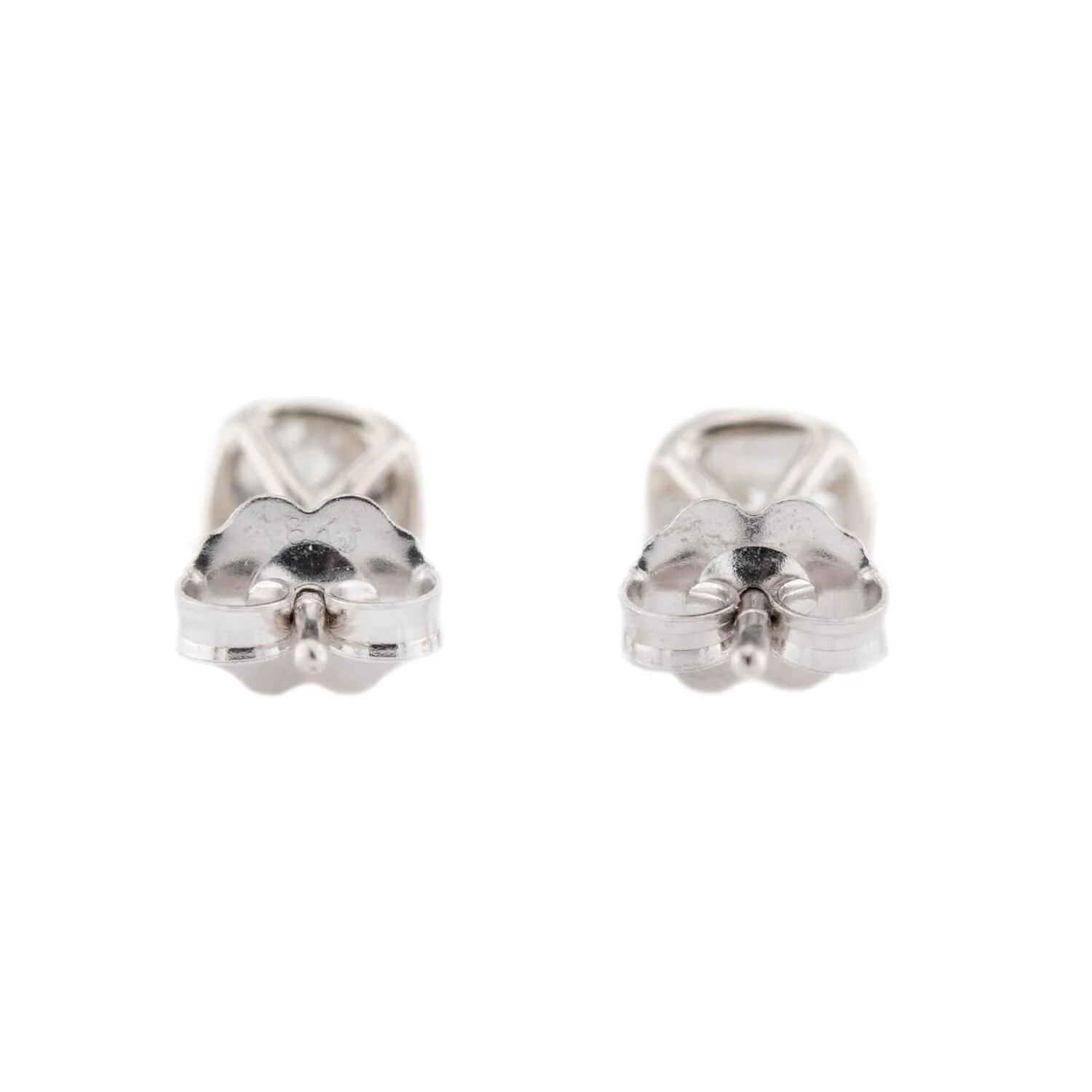 Estate 18k Diamond Stud Earrings - Image 3