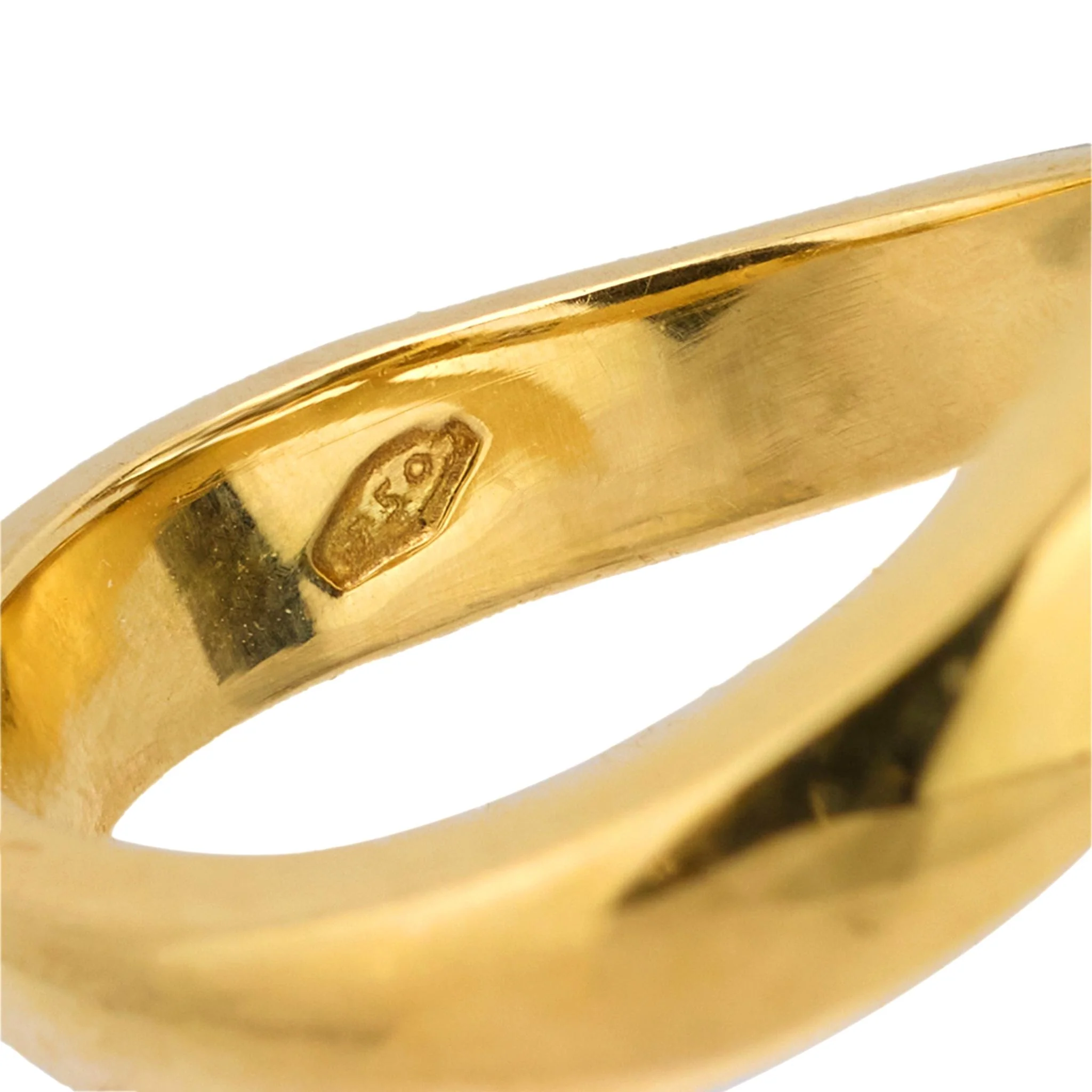 Estate 18k Green Diamond Snake Ring - Image 5