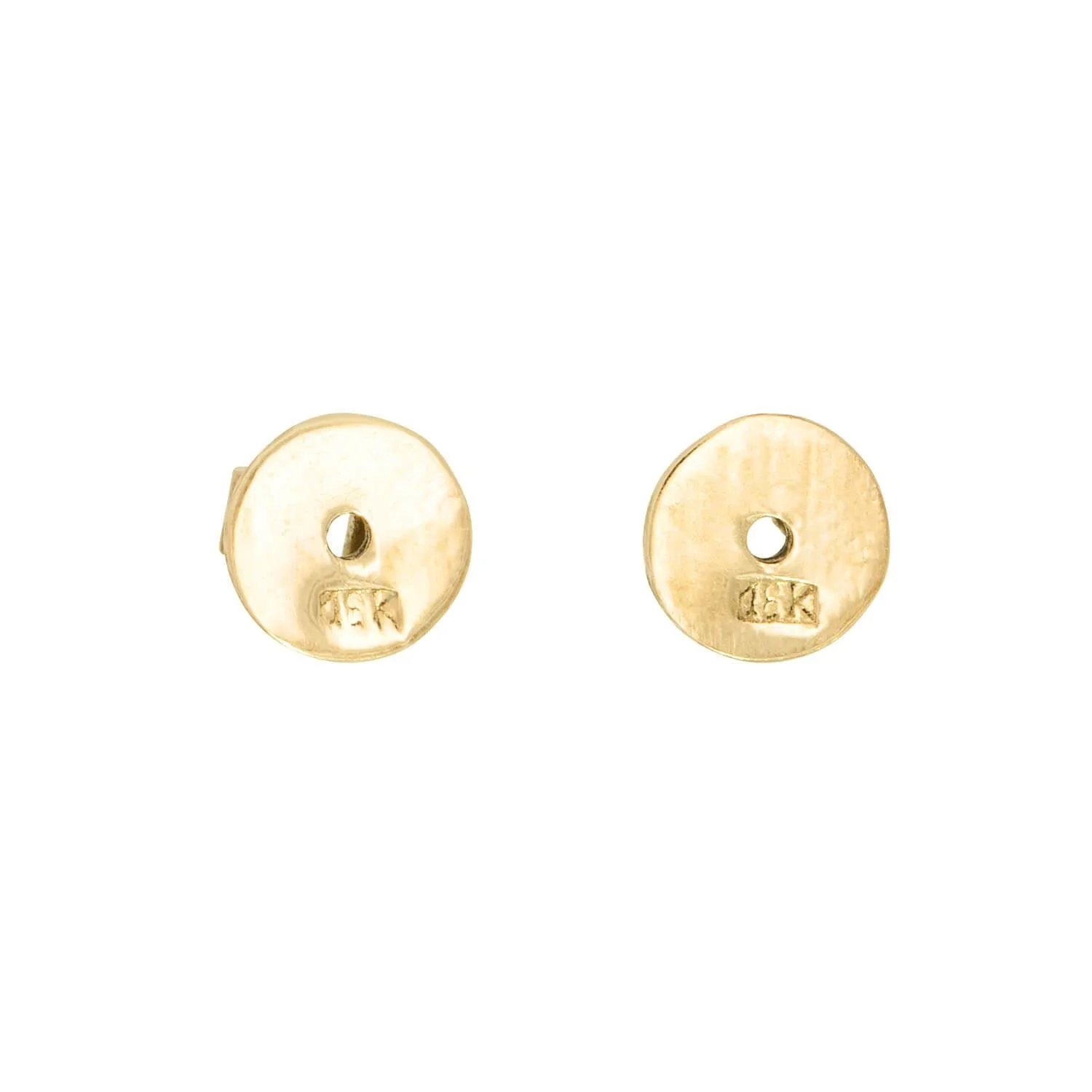 Estate 18k Jade Cabochon Stud Earrings - Image 4