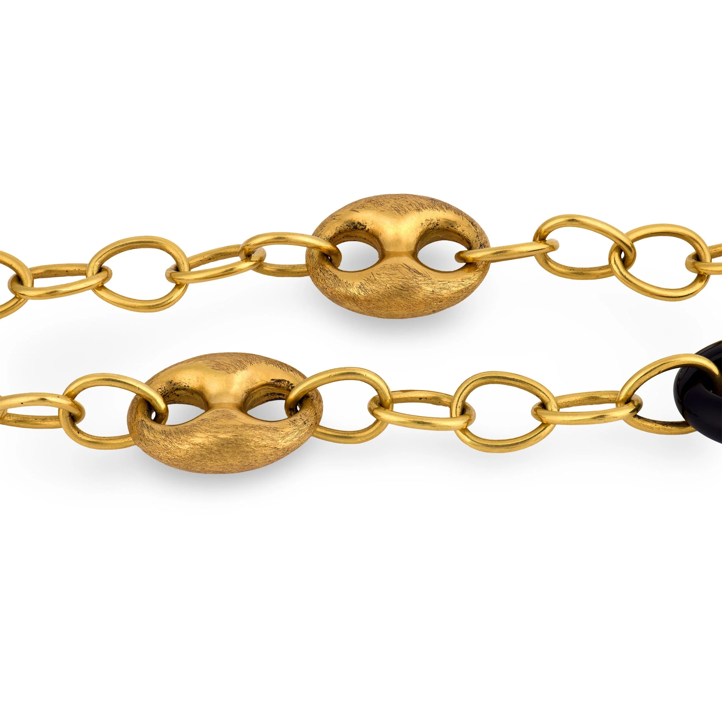 Estate 18k Onyx Gucci-Link Necklace - Image 4
