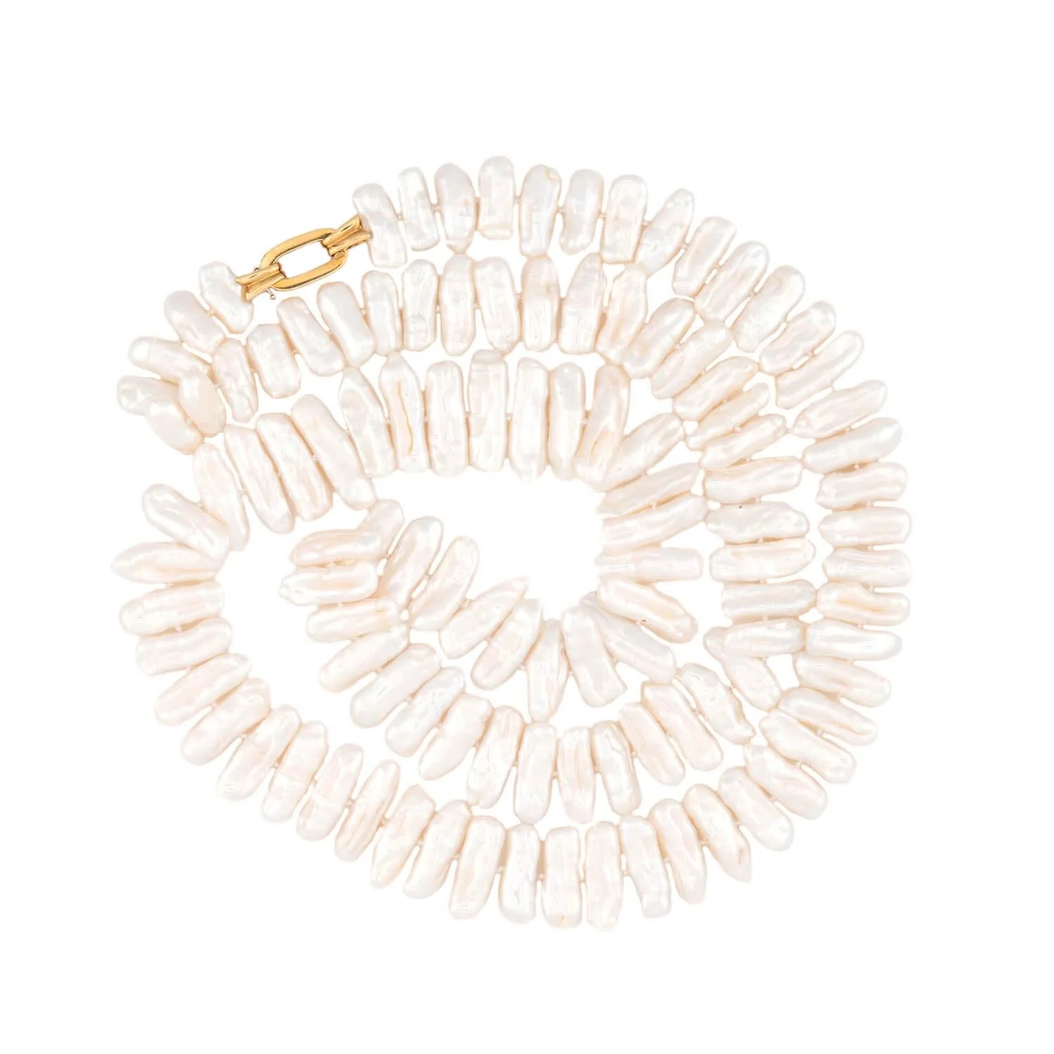 Estate 18K Pearl and Diamond Necklace 35" - Image 3